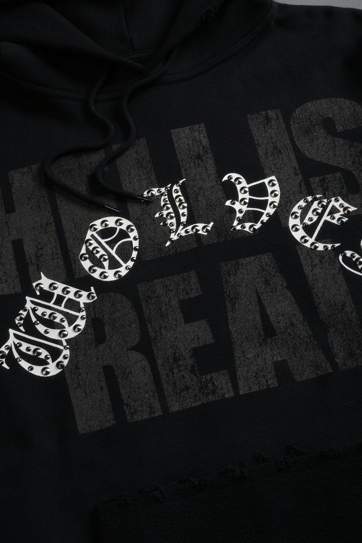 Hell is Real Grunge "Moatis" Hoodie in Black