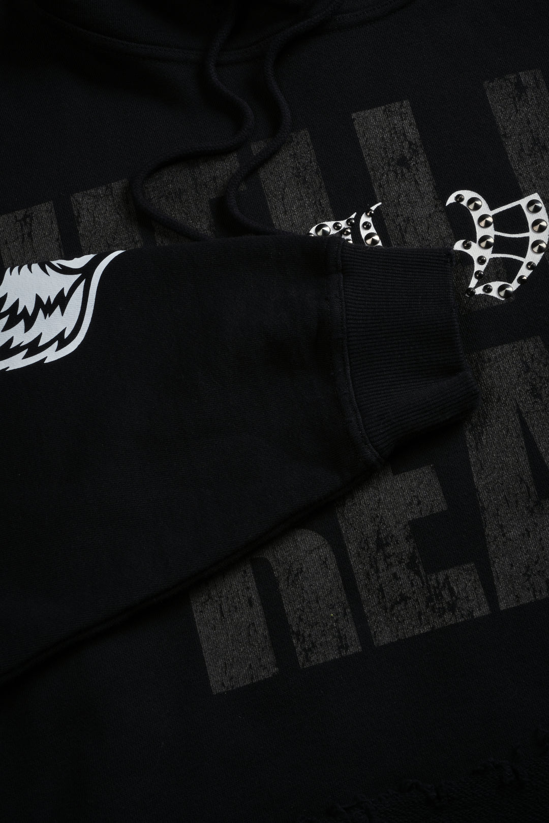 Hell is Real Grunge "Moatis" Hoodie in Black