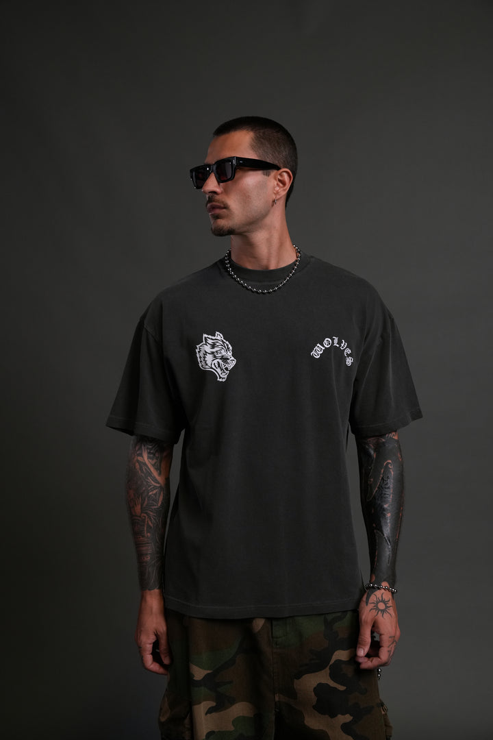 With Credence V2 "Premium" Oversized Tee in Wolf Gray