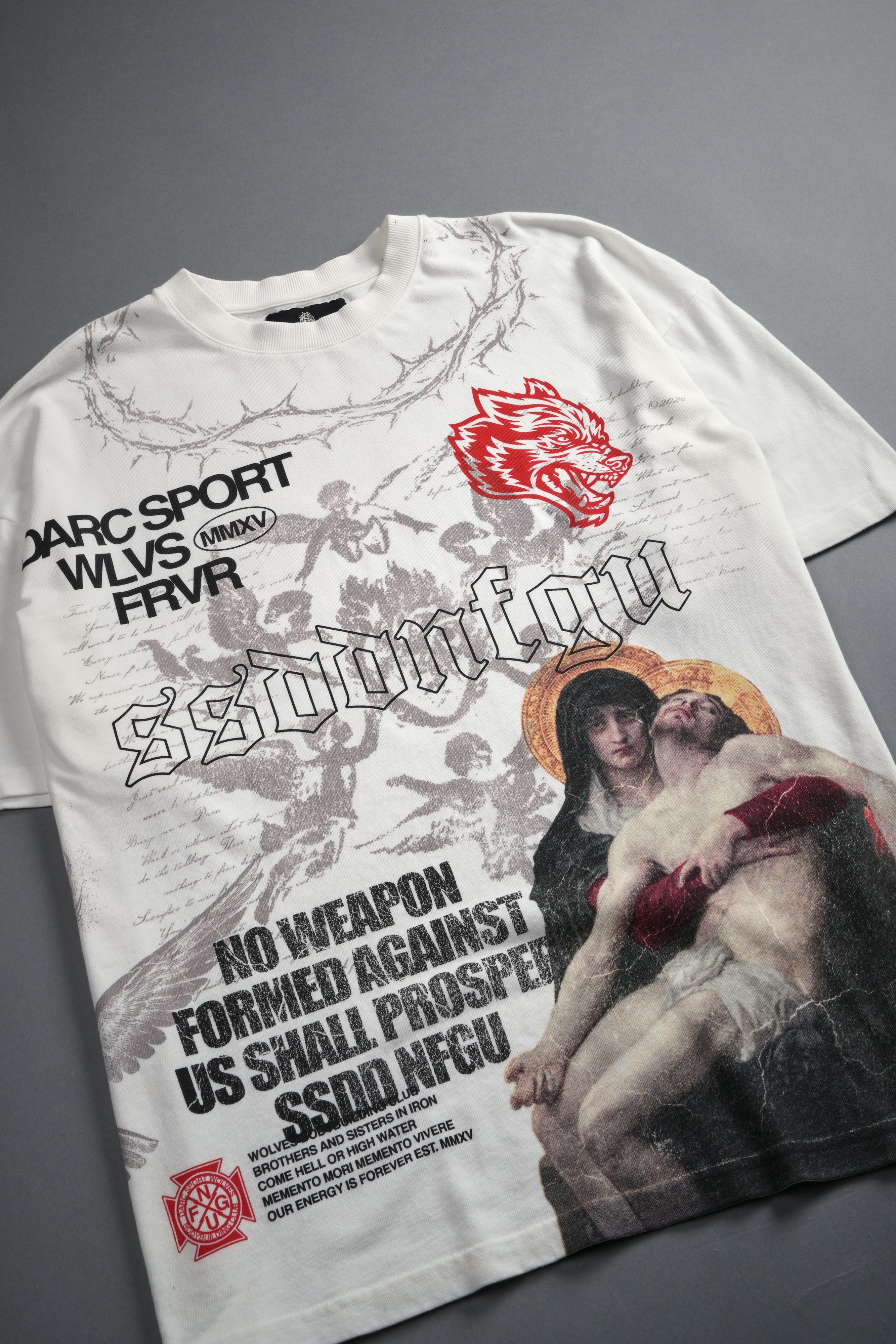 Creed Premium Oversized Tee in Cream