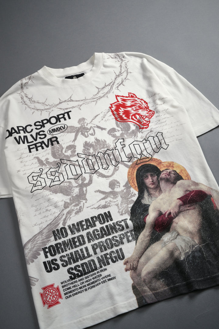 Creed Premium Oversized Tee in Cream