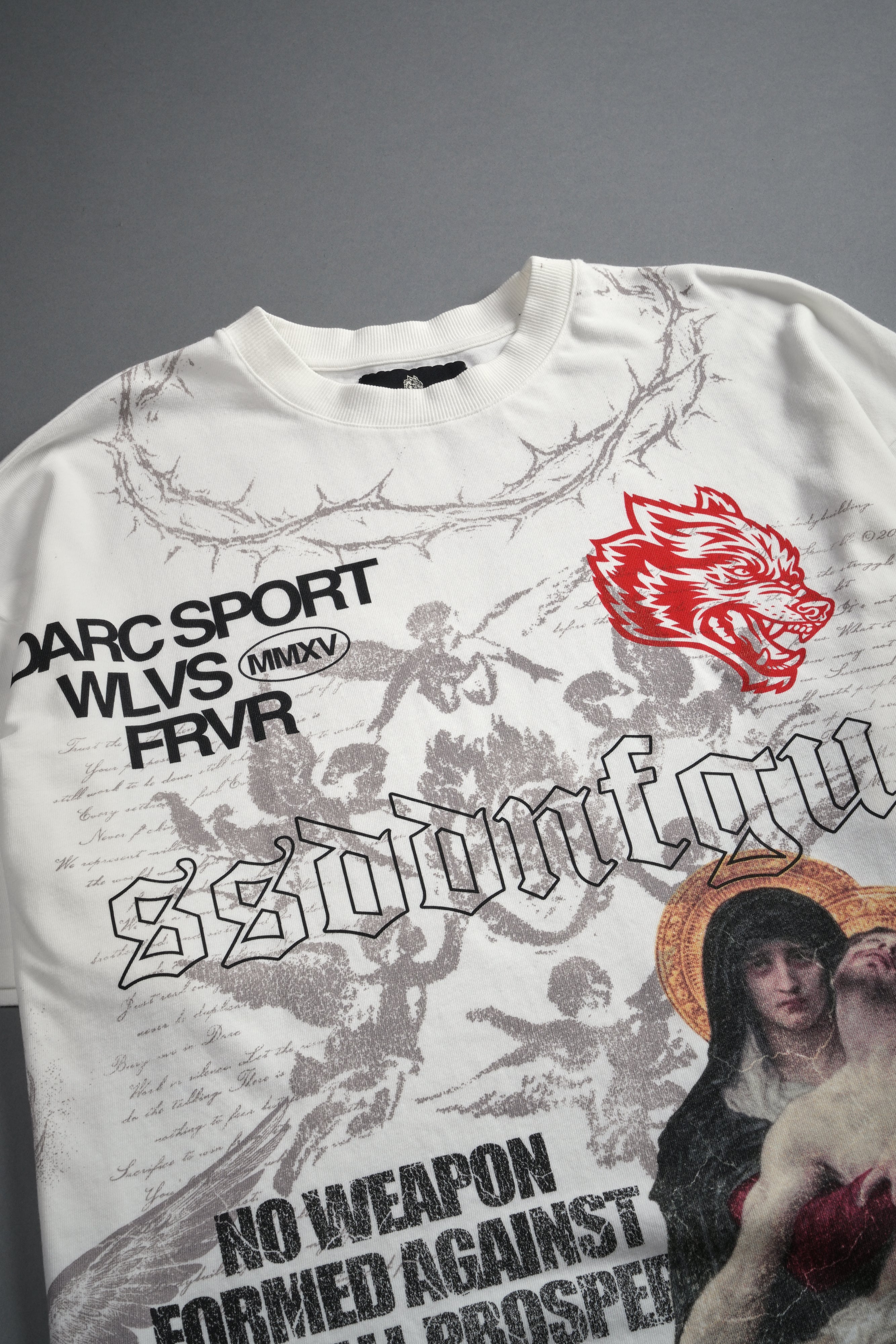 Creed Premium Oversized Tee in Cream