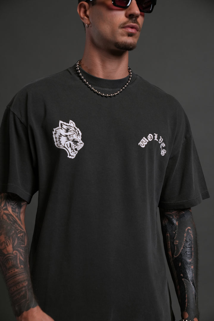 With Credence V2 "Premium" Oversized Tee in Wolf Gray