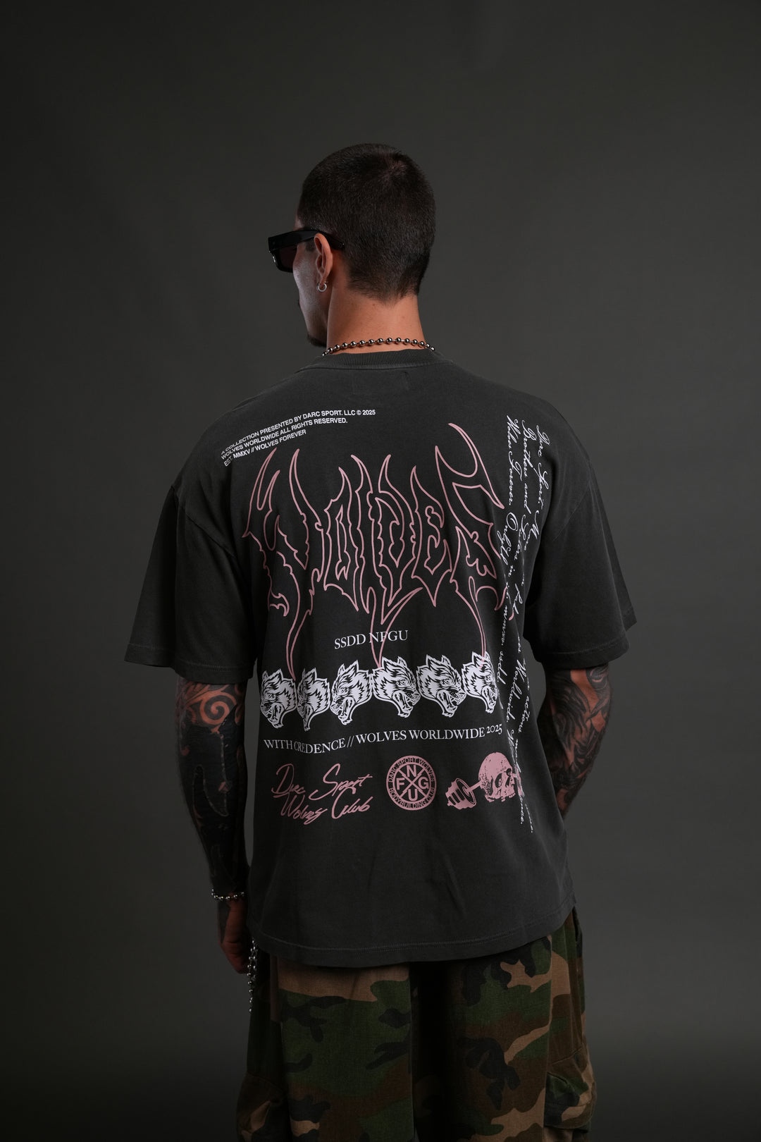 With Credence V2 "Premium" Oversized Tee in Wolf Gray