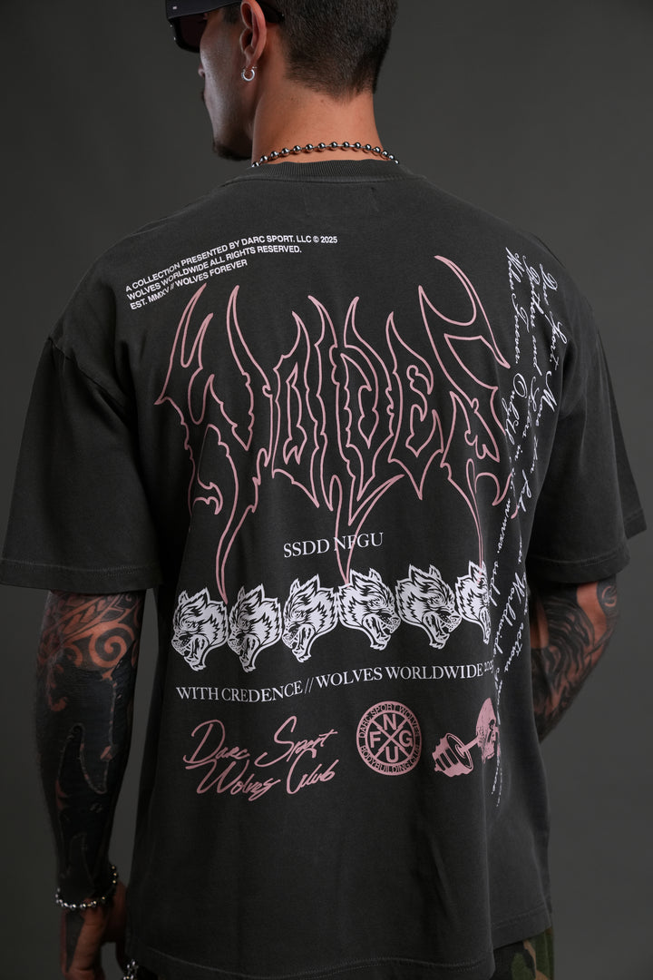 With Credence V2 "Premium" Oversized Tee in Wolf Gray