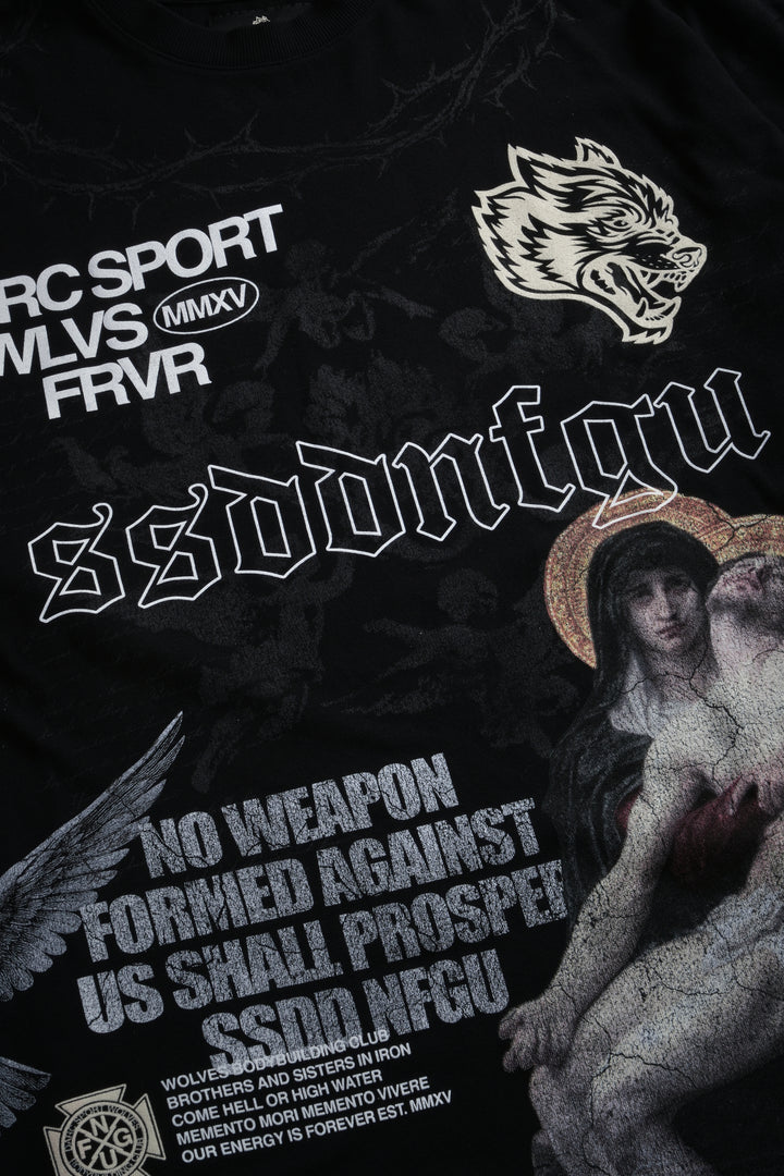 Creed Premium Oversized Tee in Black