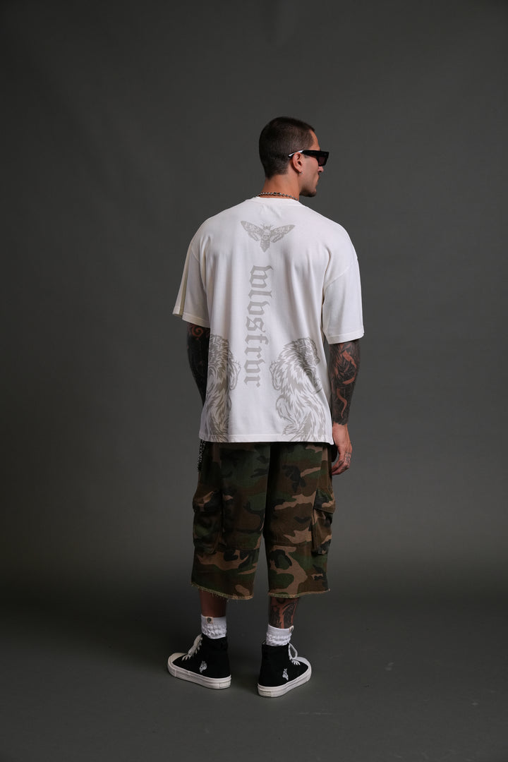 The Wolves & The Moth "Premium" Oversized Tee in Cream