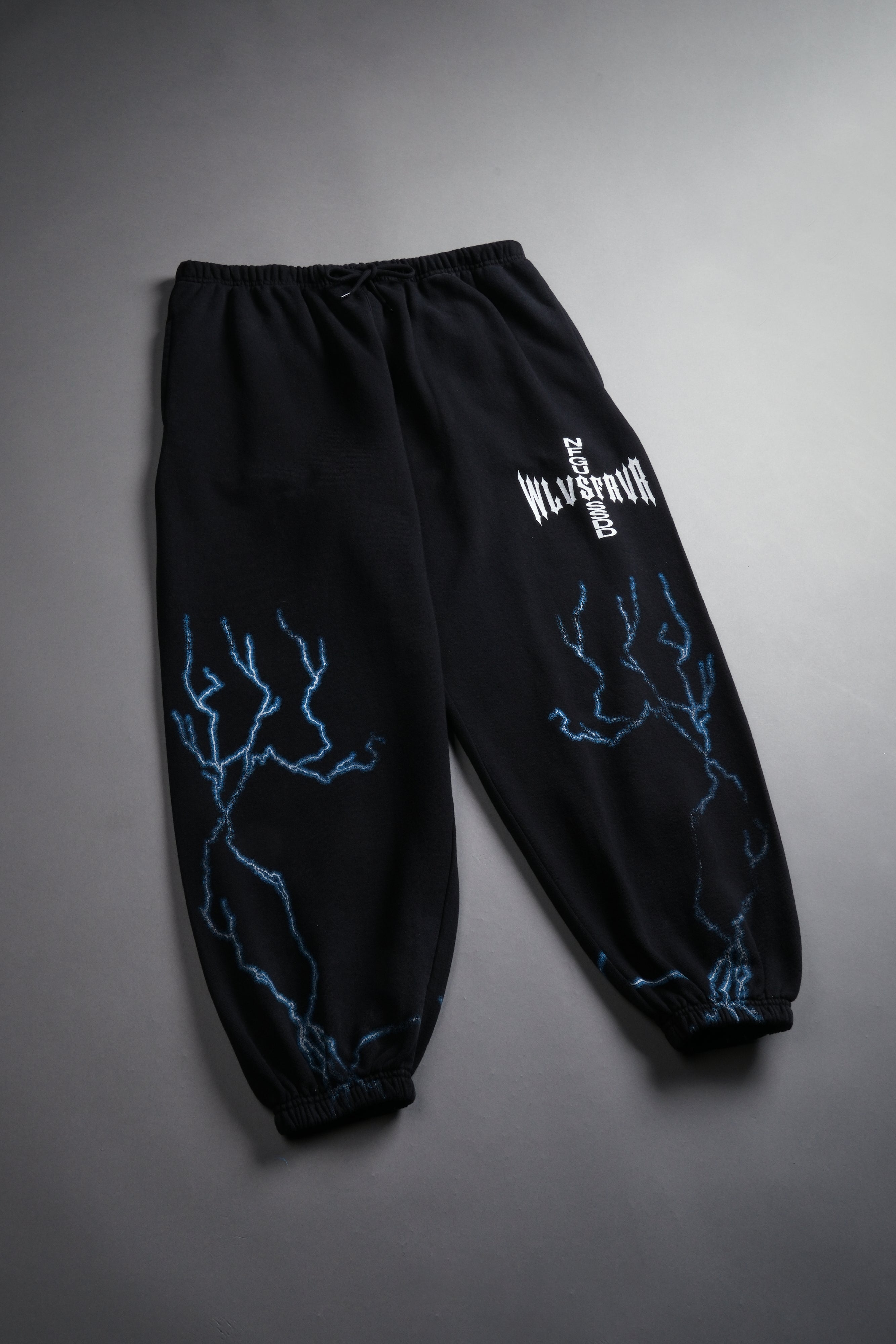 Iron Code Lounger Sweat Pants in Black Drift Wash
