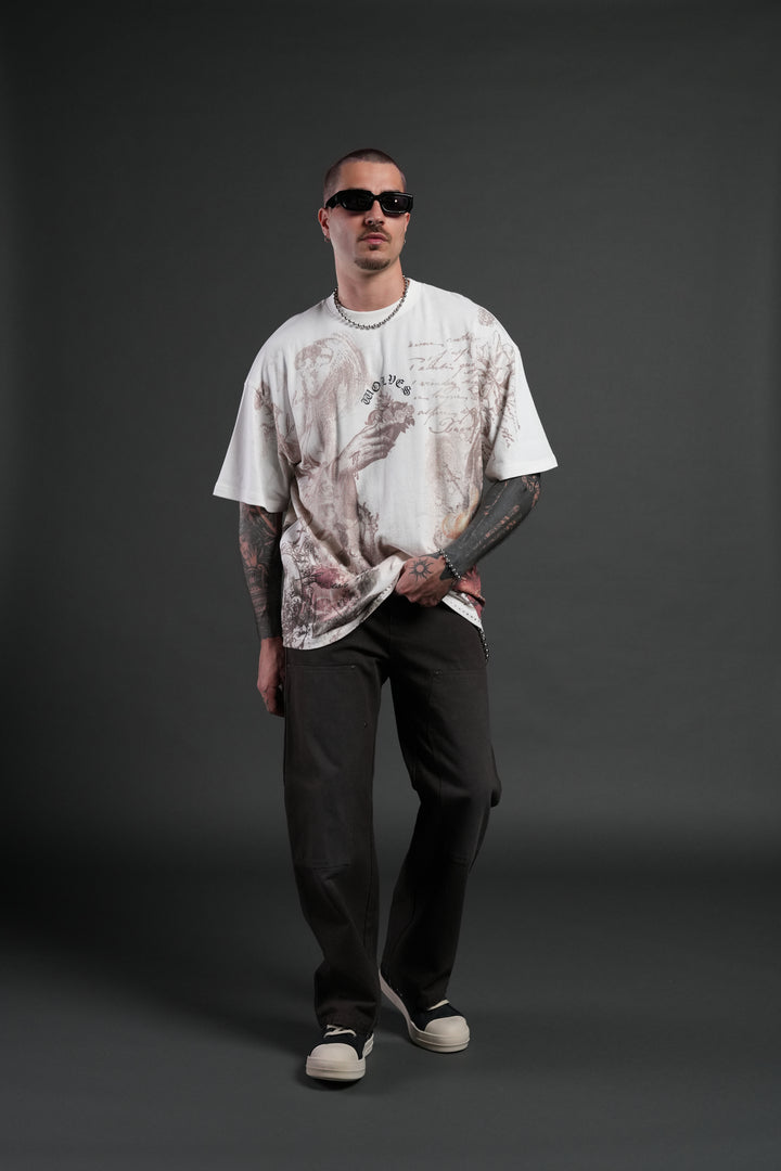 Heart of Thorns Premium Oversized Tee in Cream