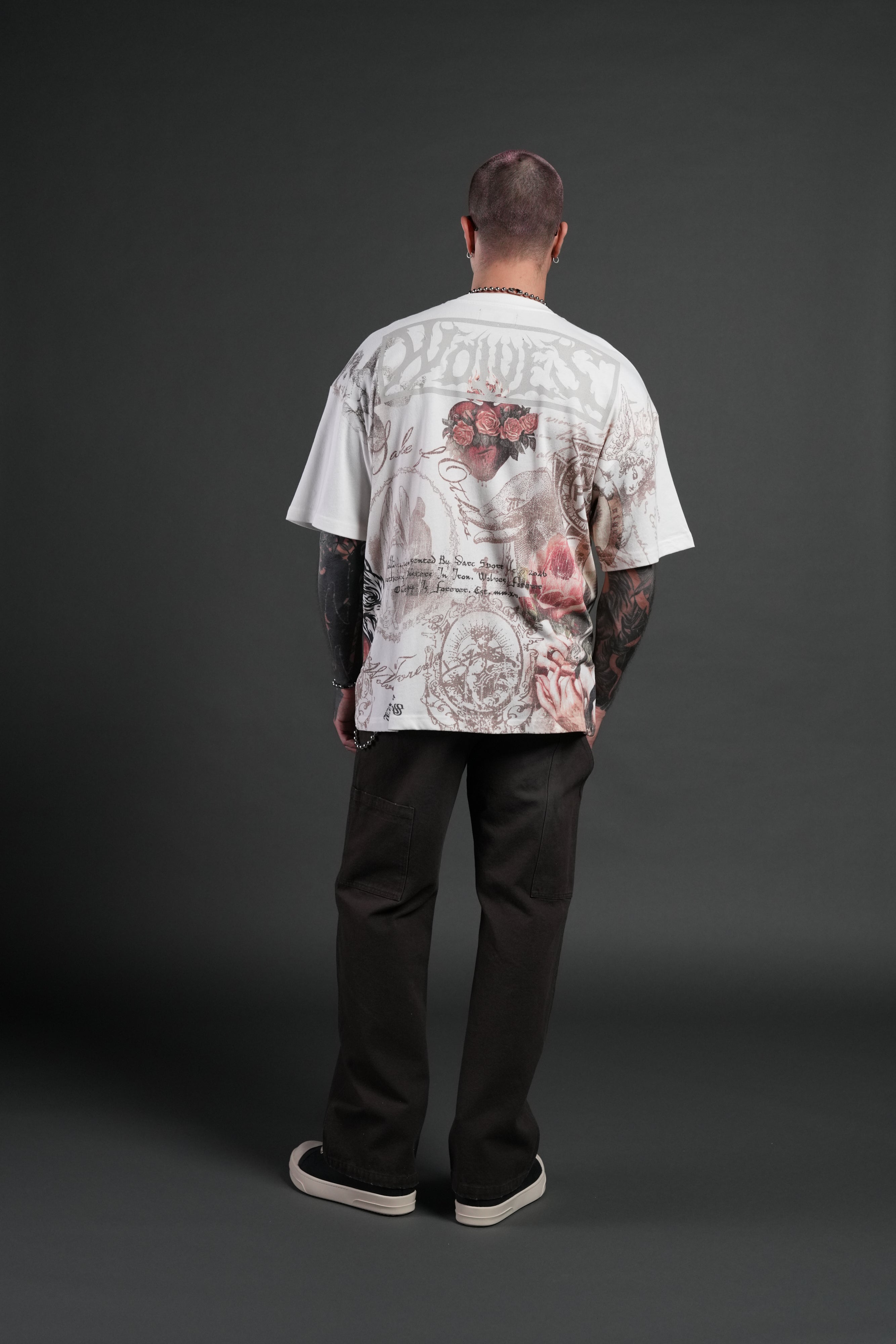 Heart of Thorns Premium Oversized Tee in Cream