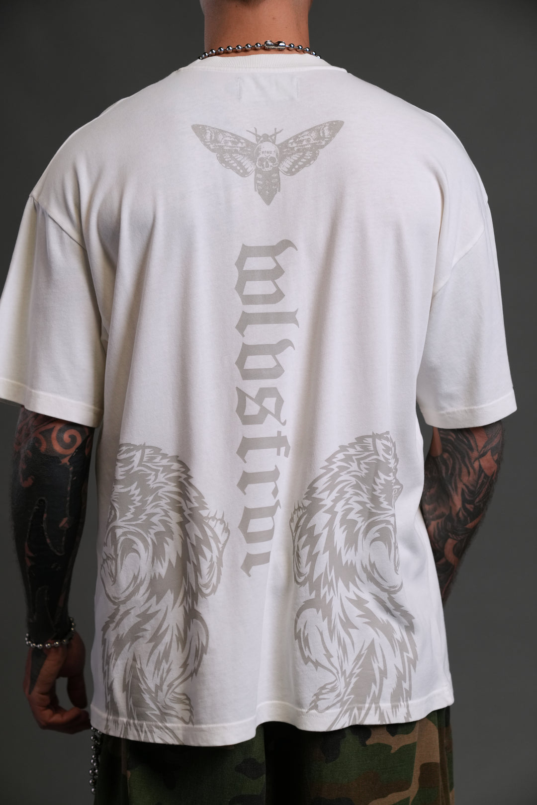 The Wolves & The Moth "Premium" Oversized Tee in Cream