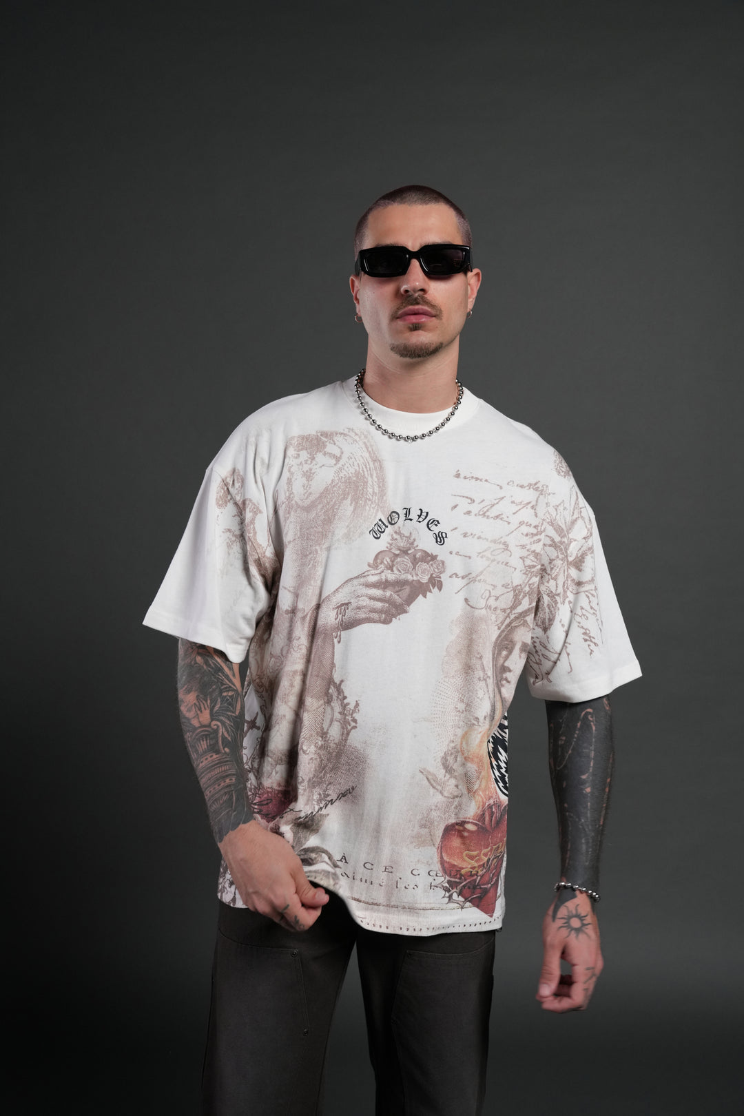 Heart of Thorns Premium Oversized Tee in Cream