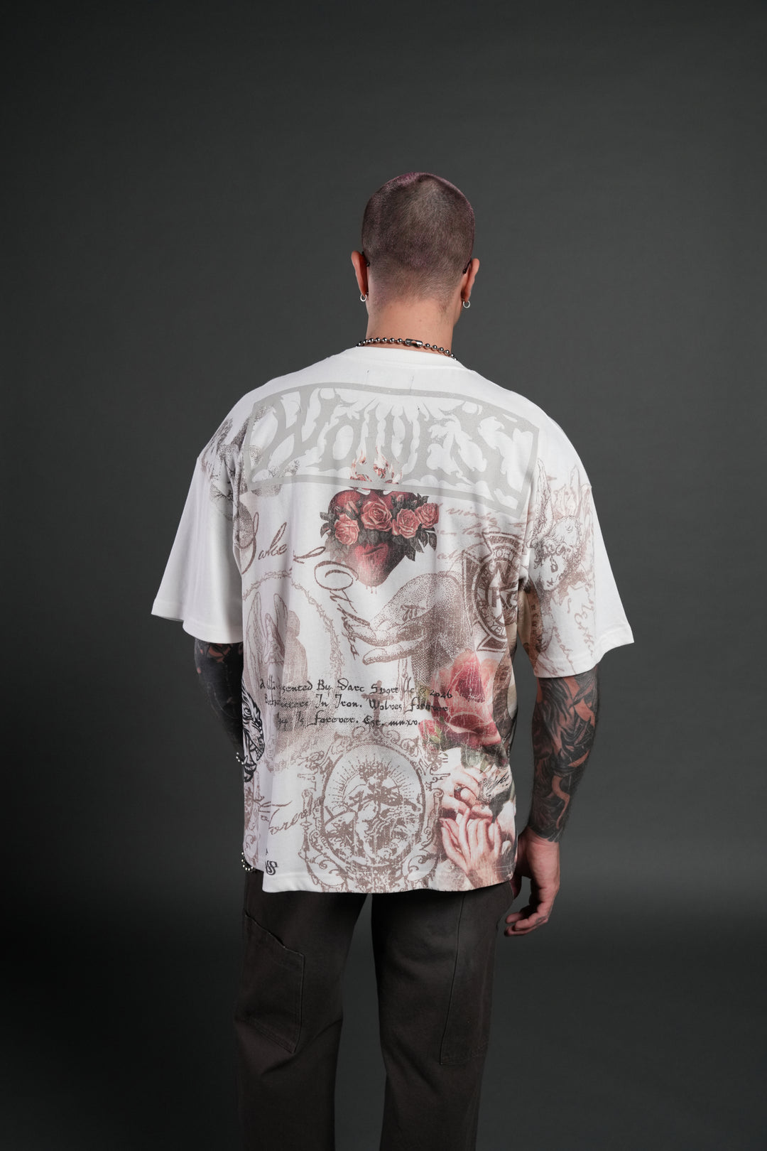 Heart of Thorns Premium Oversized Tee in Cream