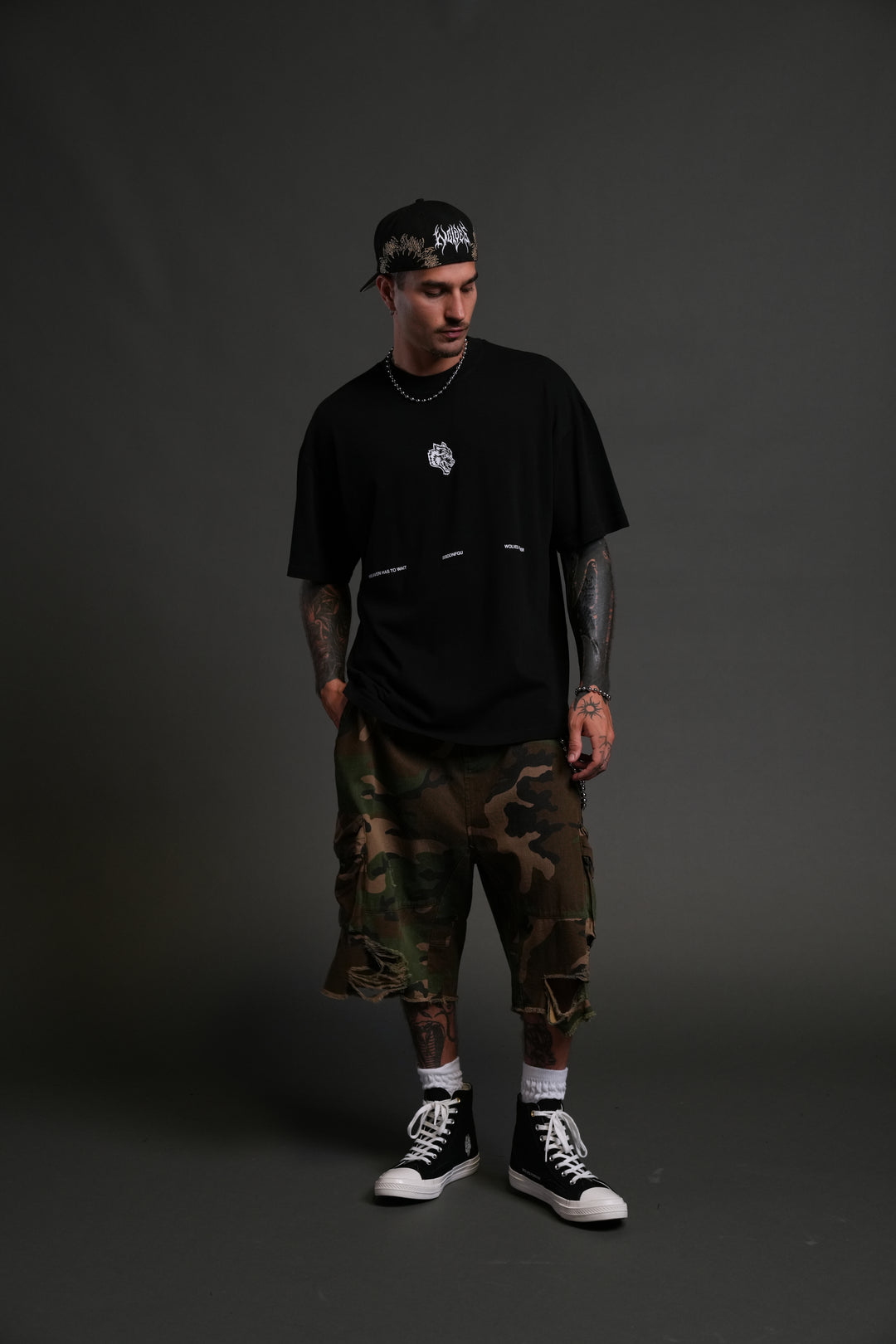 Death Moth Forever "Premium" Oversized Tee in Black