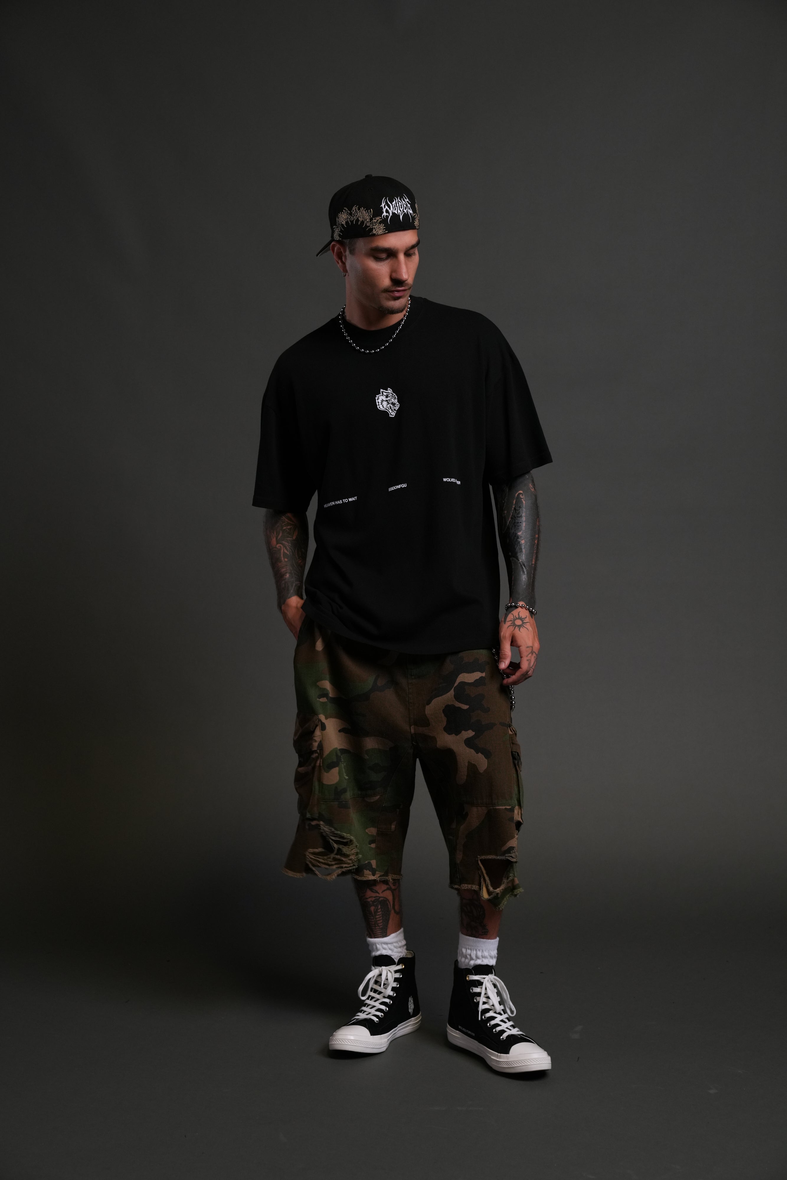 Death Moth Forever "Premium" Oversized Tee in Black