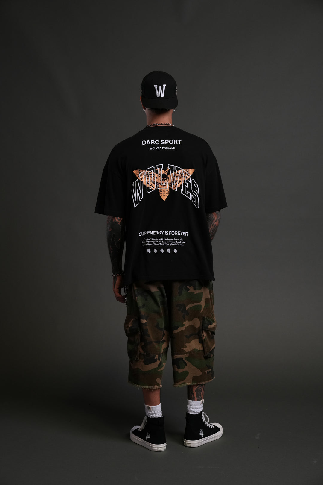 Death Moth Forever "Premium" Oversized Tee in Black