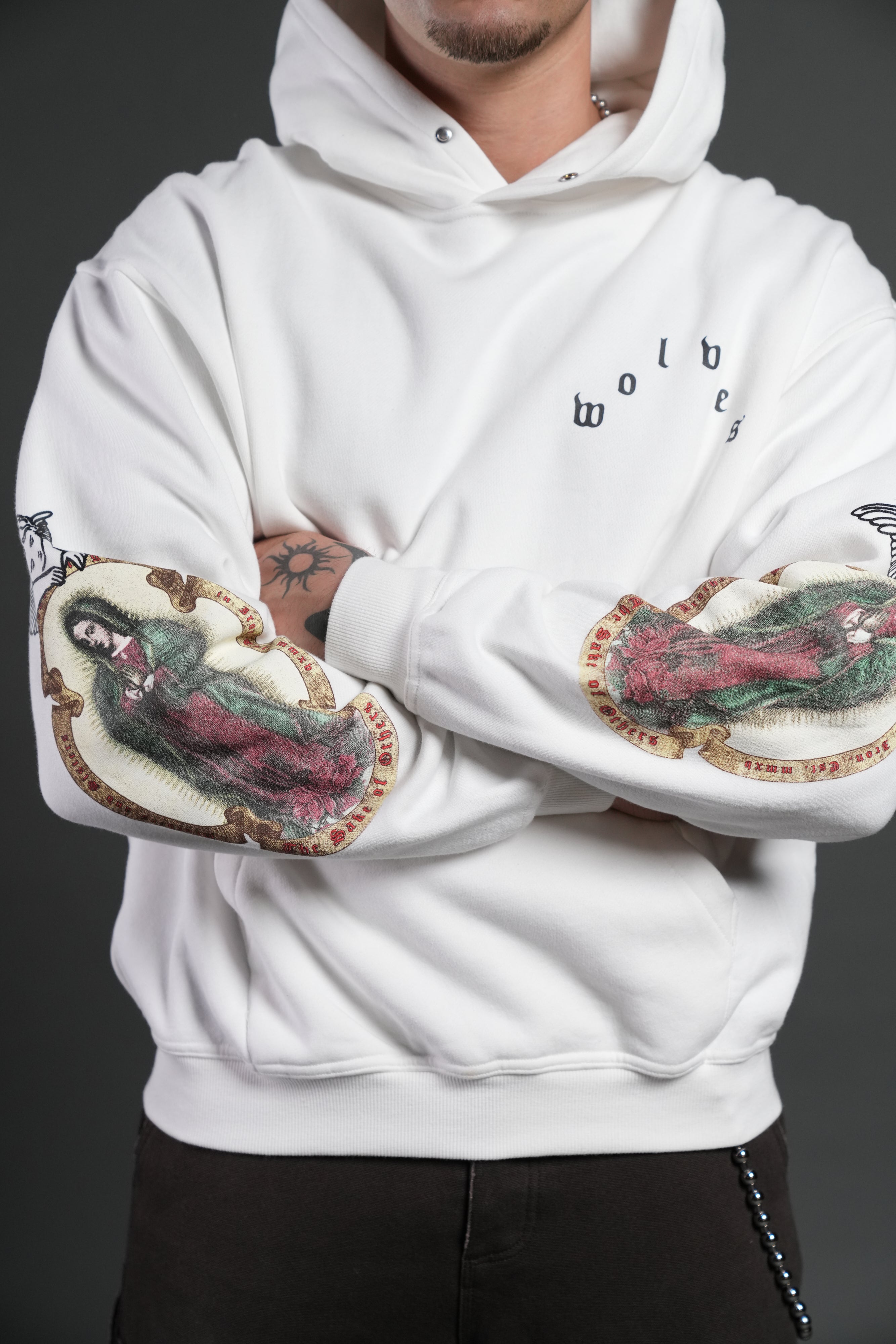 Holy Vow "Pierce" Hoodie in Cream