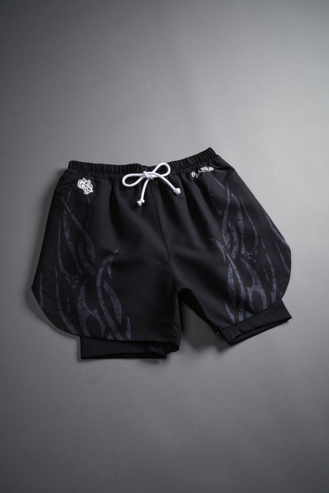 Finite Flame Phantom Compression Shorts in Black