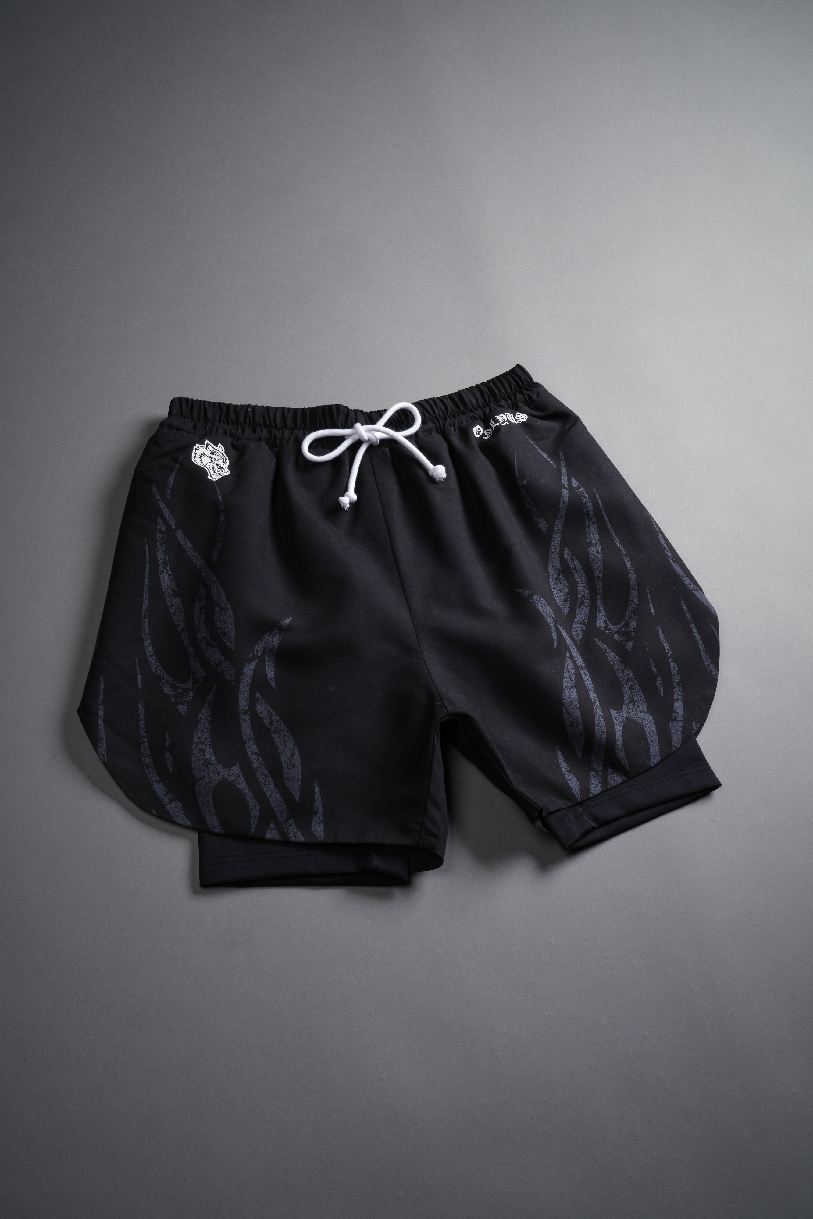 Finite Flame Phantom Compression Shorts in Black