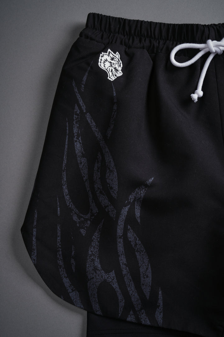 Finite Flame Phantom Compression Shorts in Black
