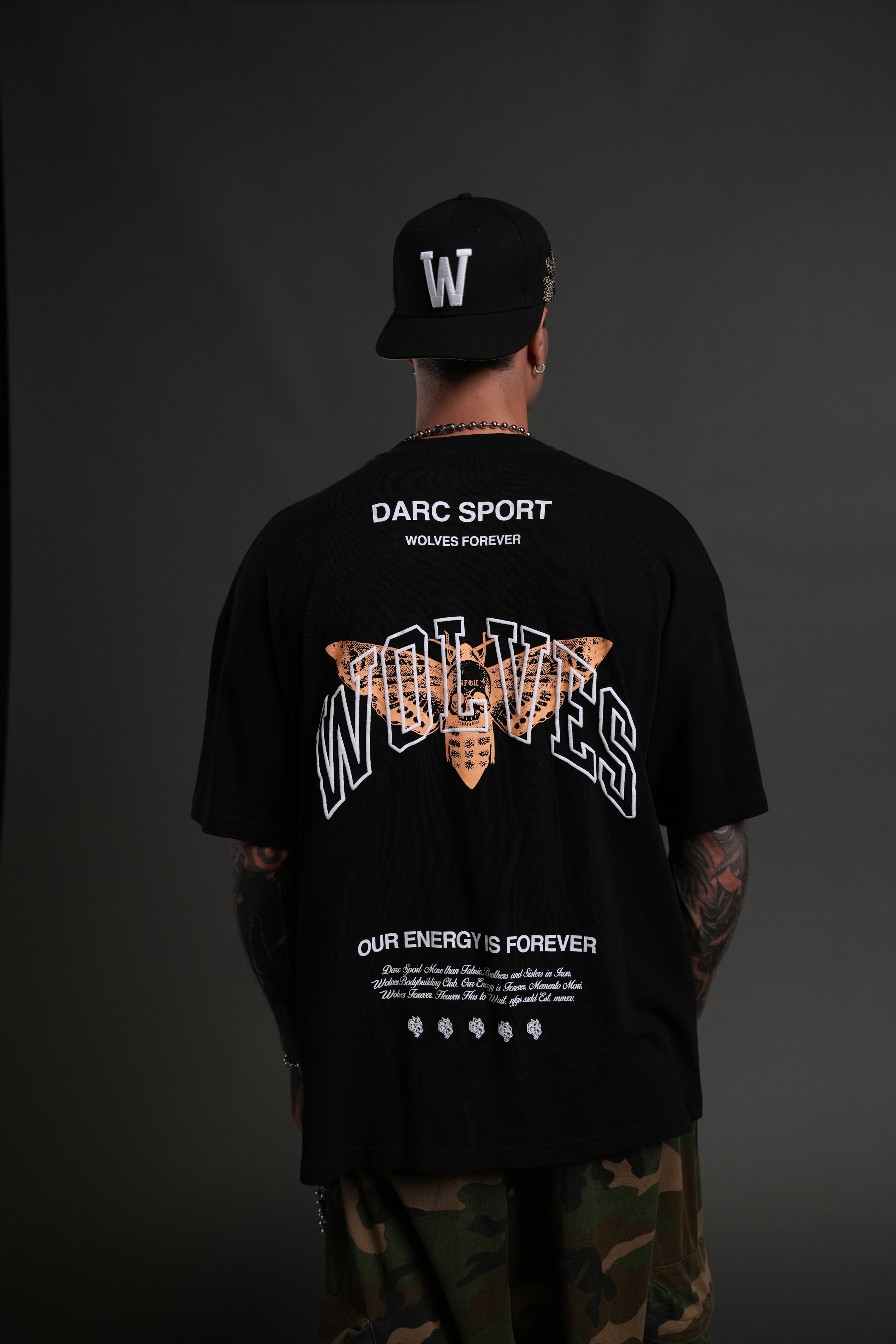 Death Moth Forever "Premium" Oversized Tee in Black