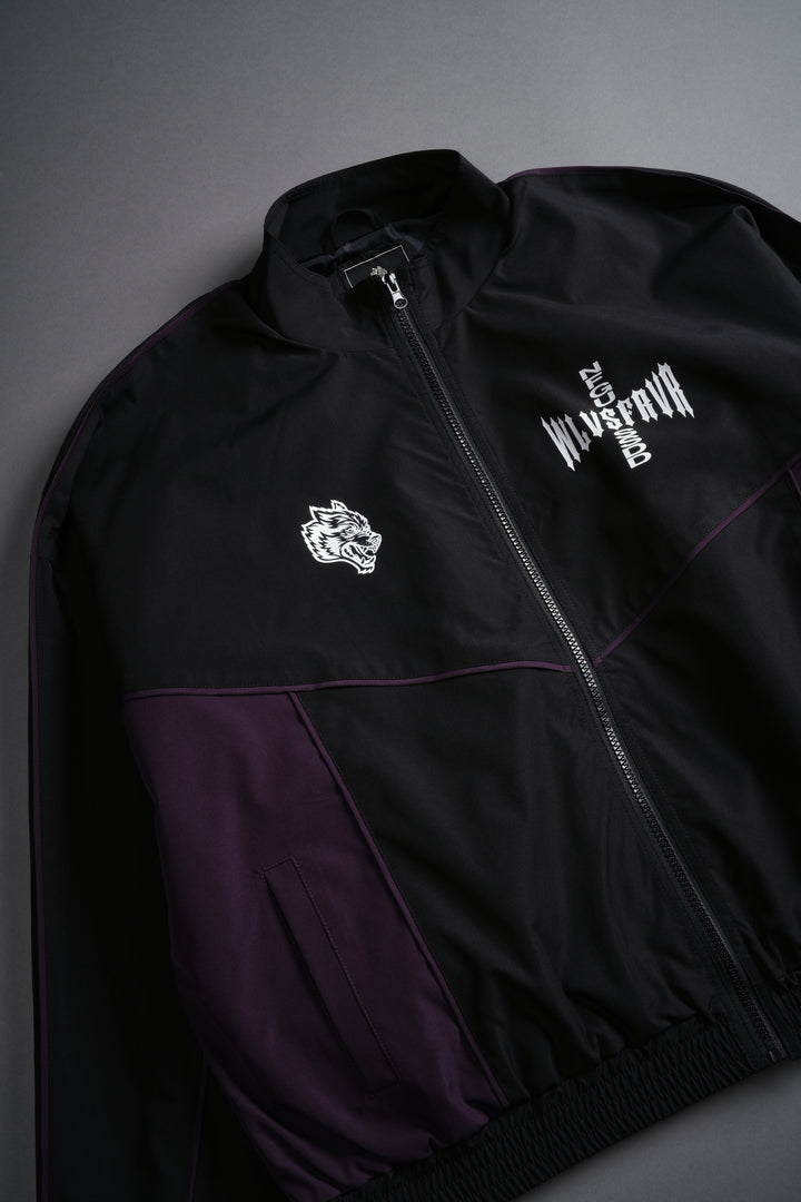 Wlvs Frvr Quinn Track Jacket in Black/Phantom Purple