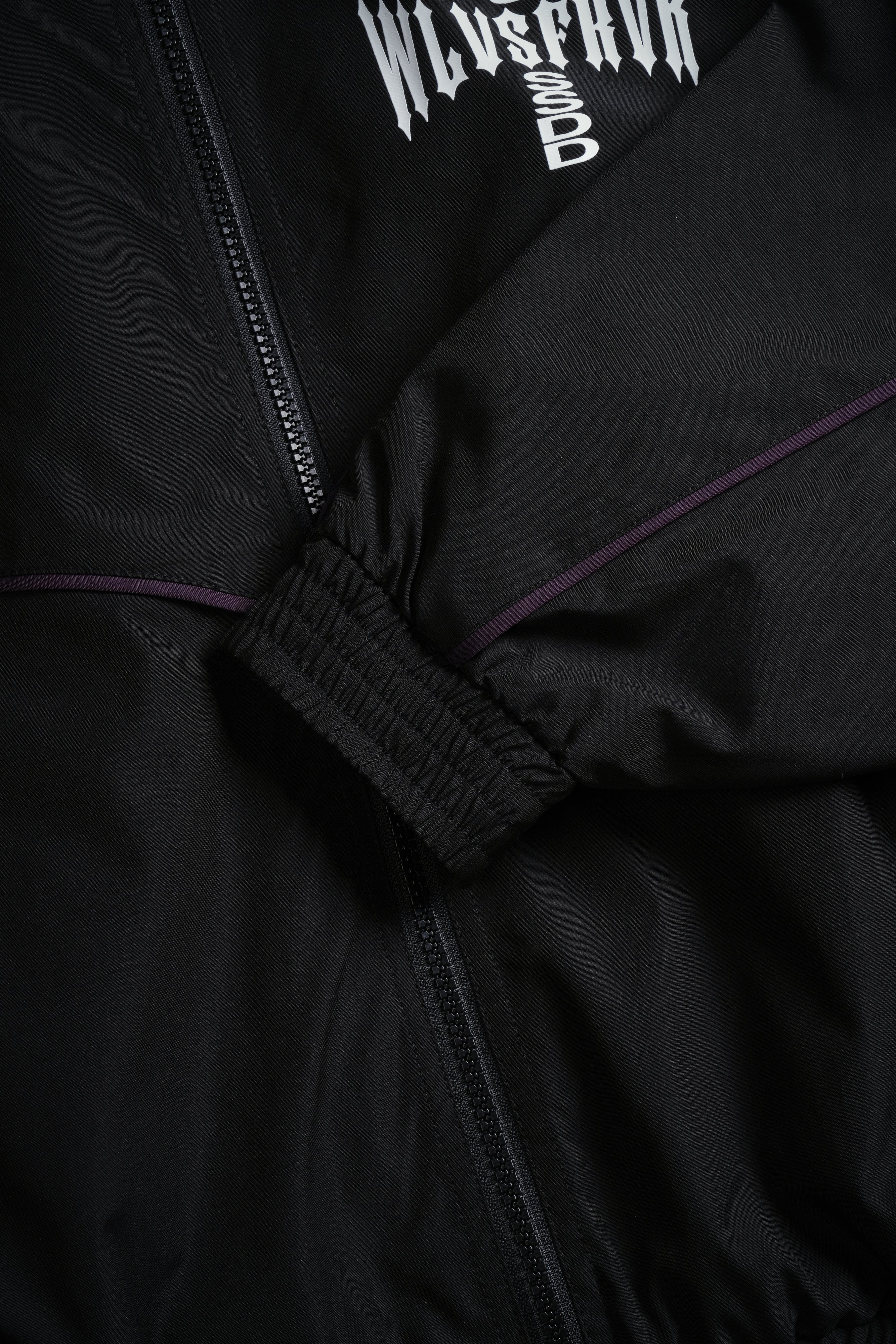 Wlvs Frvr Quinn Track Jacket in Black/Phantom Purple