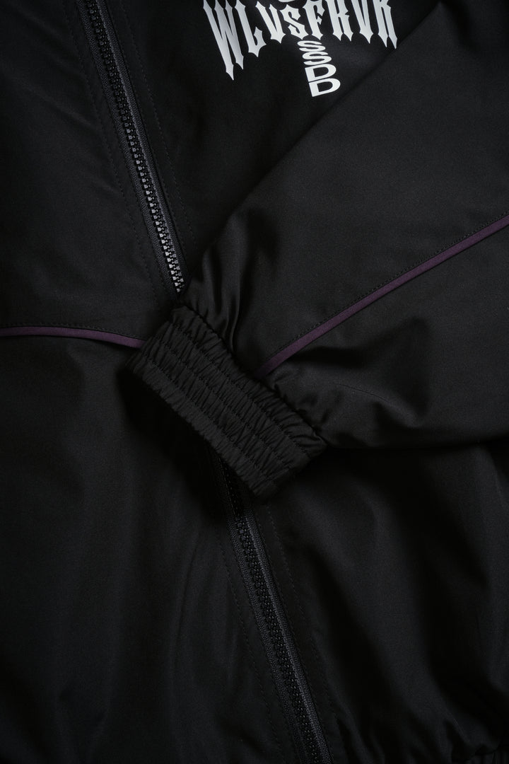 Wlvs Frvr Quinn Track Jacket in Black/Phantom Purple