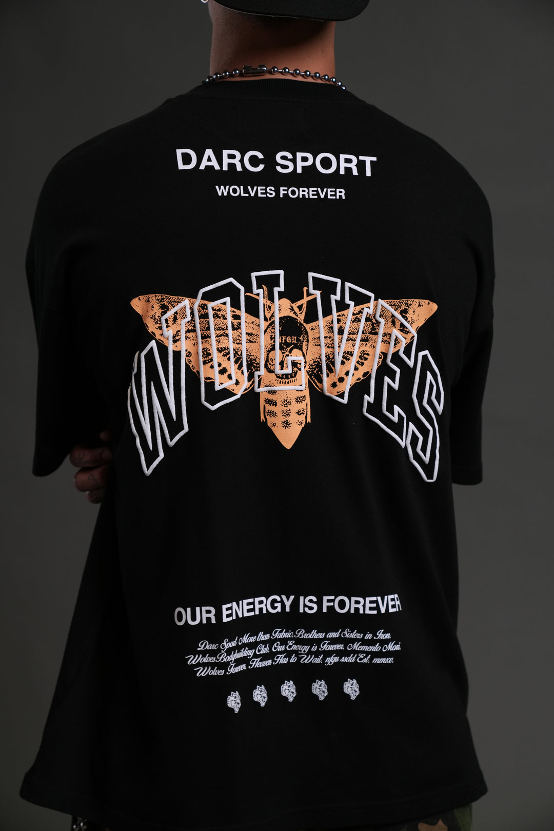 Death Moth Forever "Premium" Oversized Tee in Black