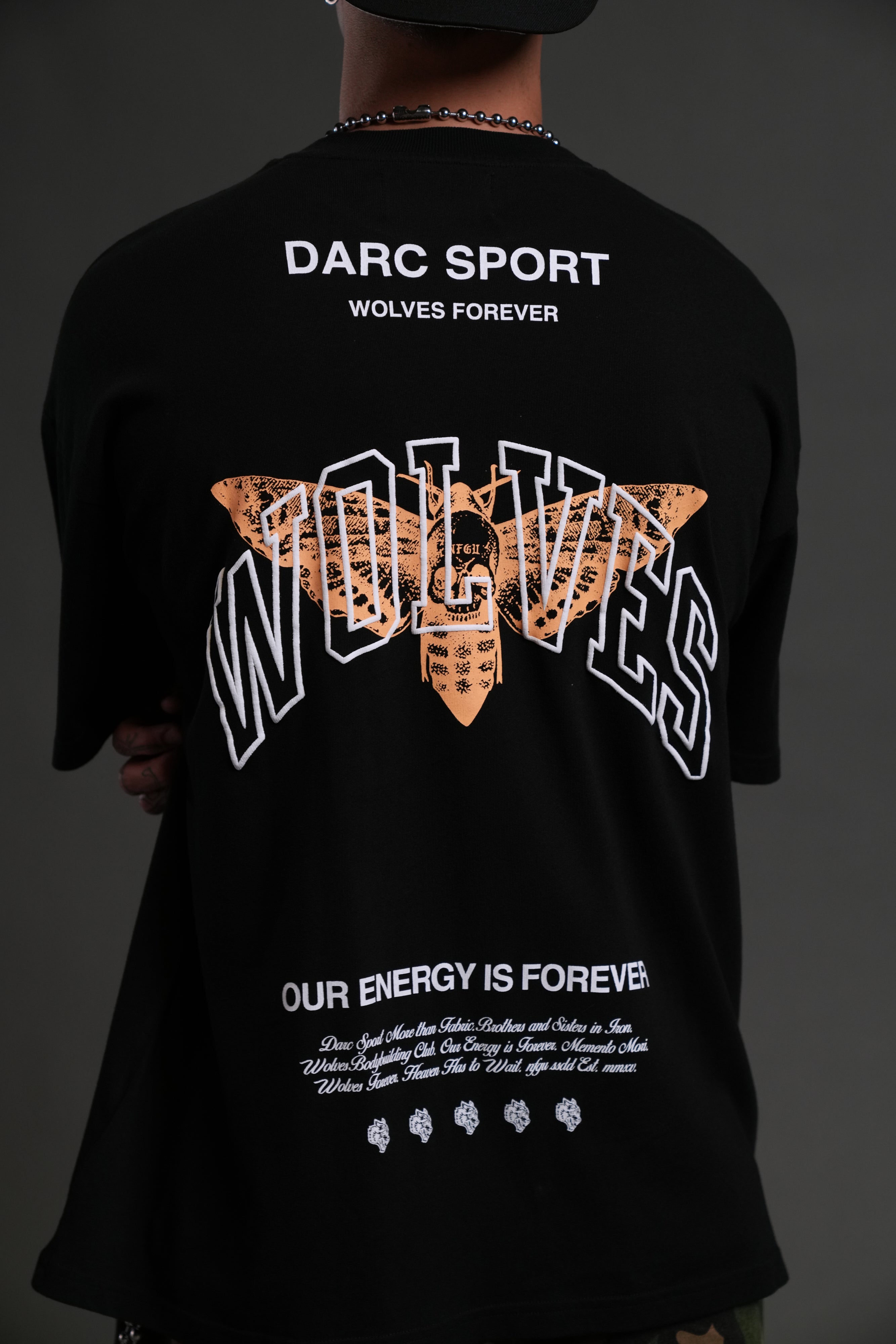 Death Moth Forever "Premium" Oversized Tee in Black