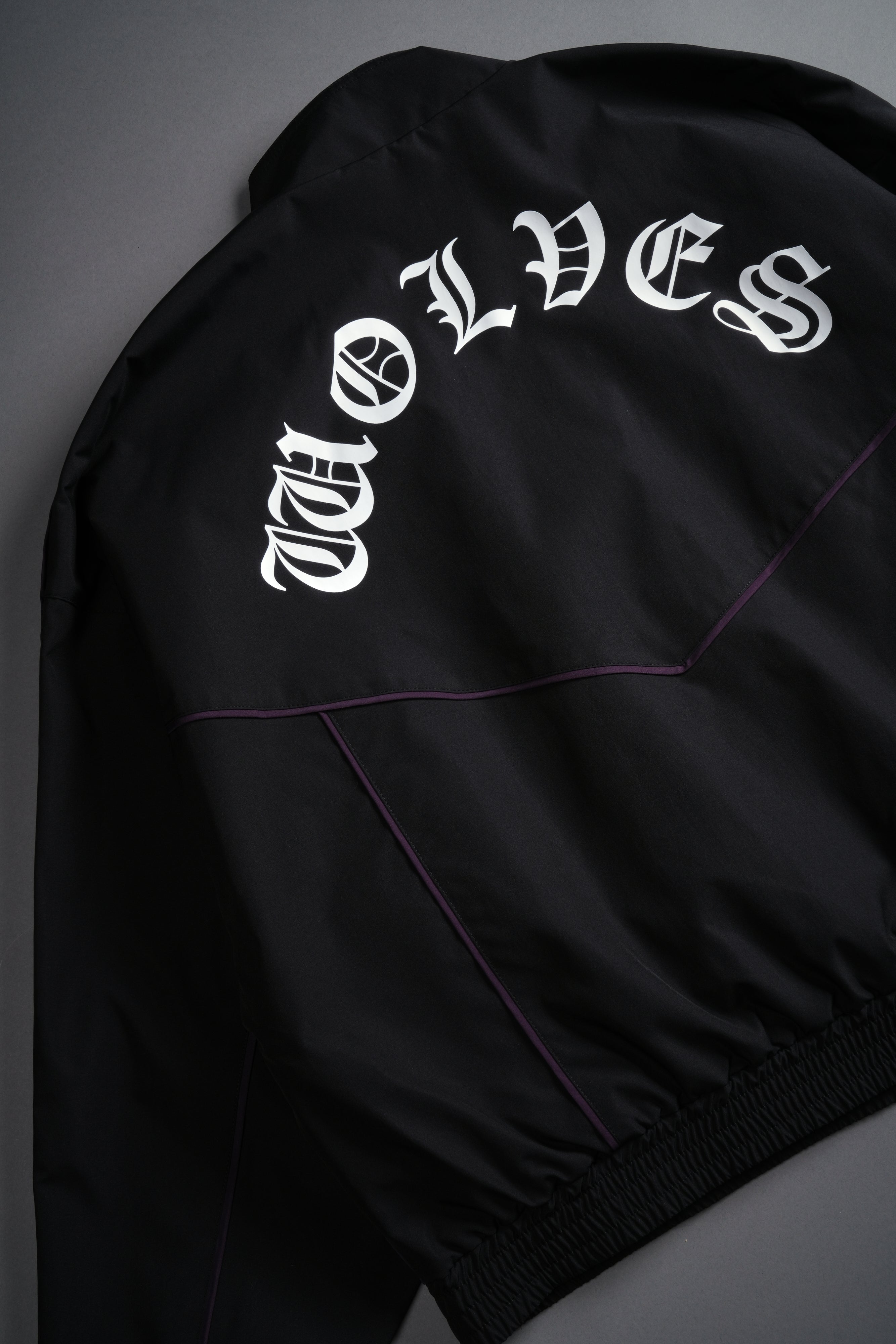 Wlvs Frvr Quinn Track Jacket in Black/Phantom Purple