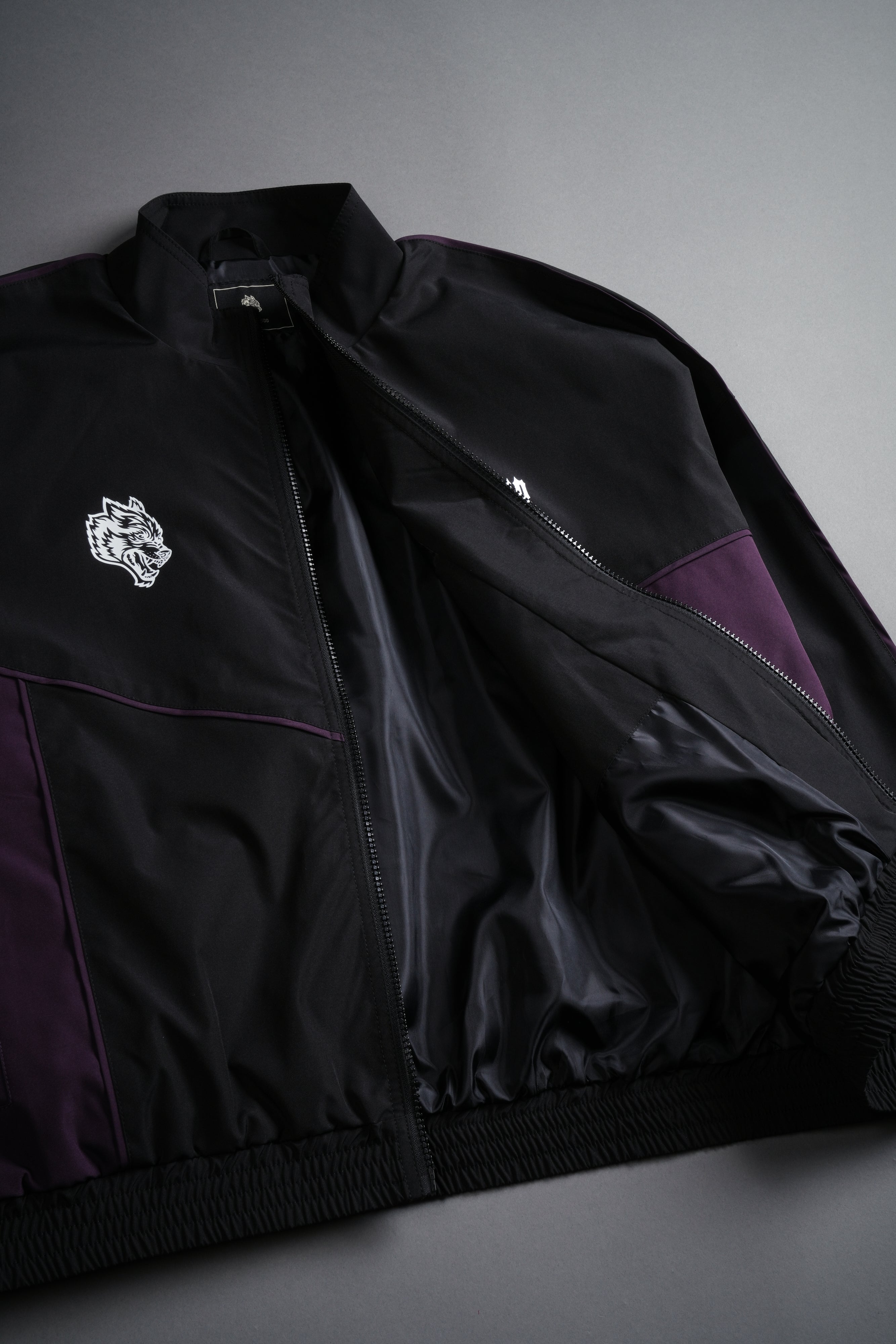 Wlvs Frvr Quinn Track Jacket in Black/Phantom Purple