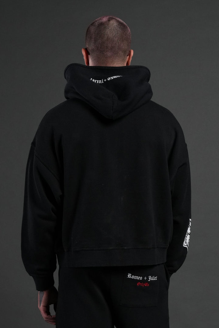Doomed Love Vex Double Zip Hoodie in Black