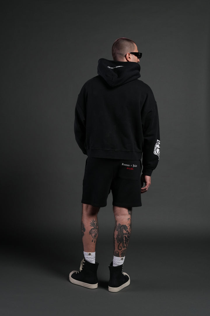 Doomed Love Vex Double Zip Hoodie in Black