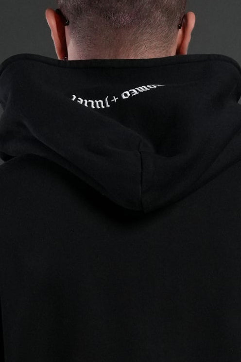Doomed Love Vex Double Zip Hoodie in Black