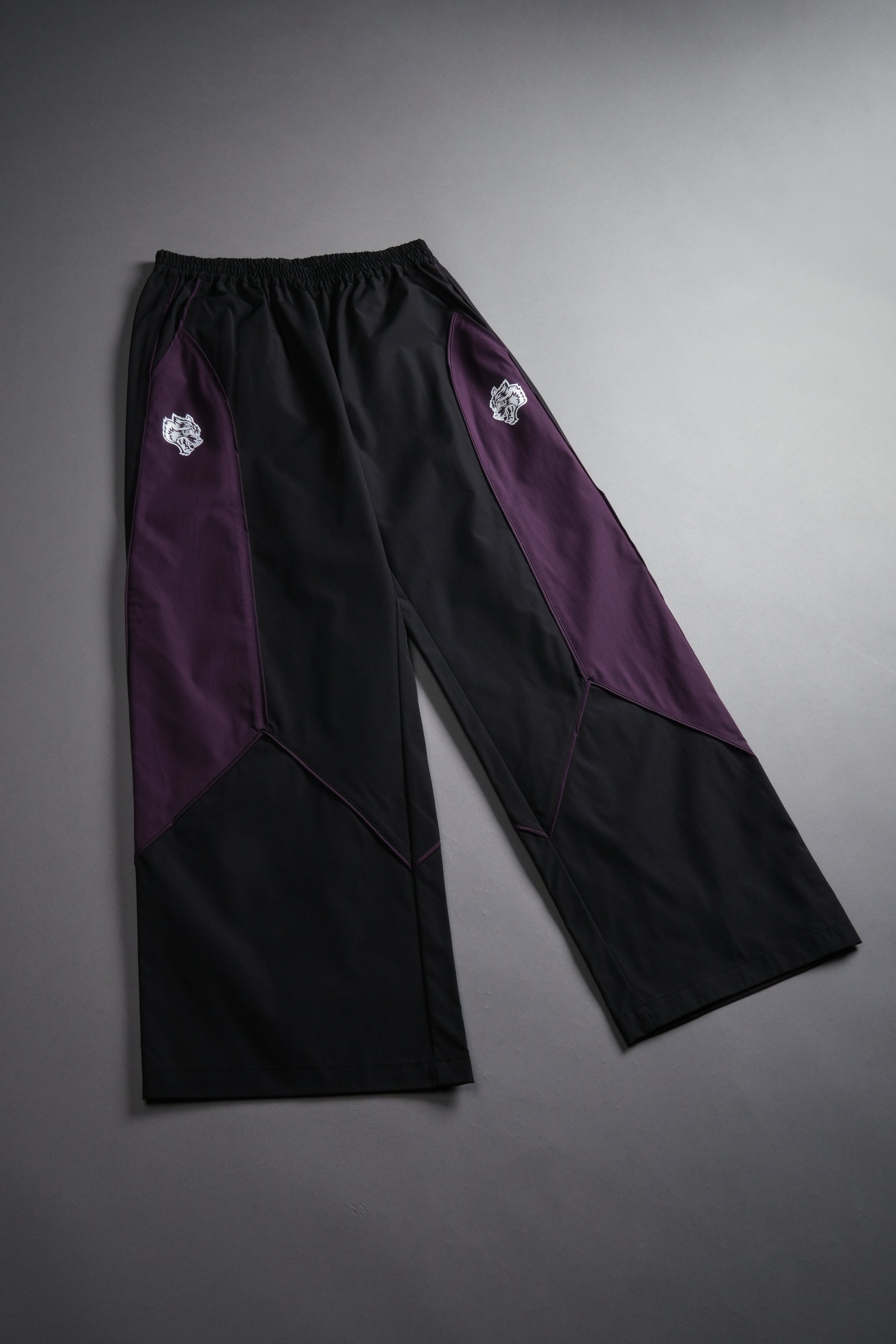 Dual Wolf Men's Quinn Track Pants in Black/Phantom Purple