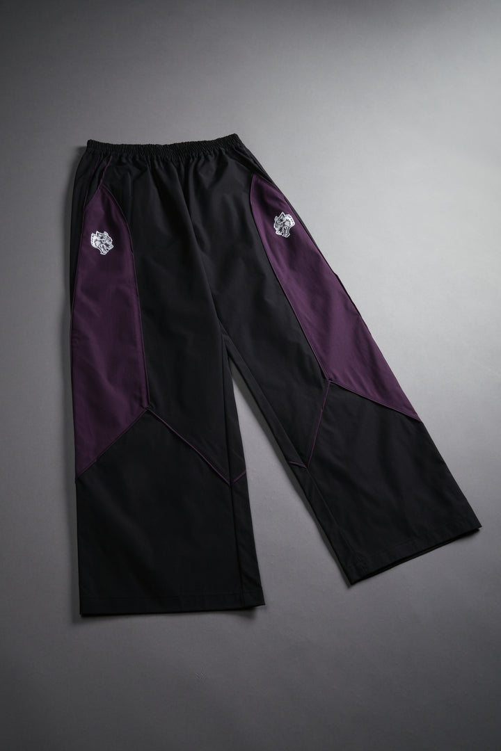 Dual Wolf Men's Quinn Track Pants in Black/Phantom Purple