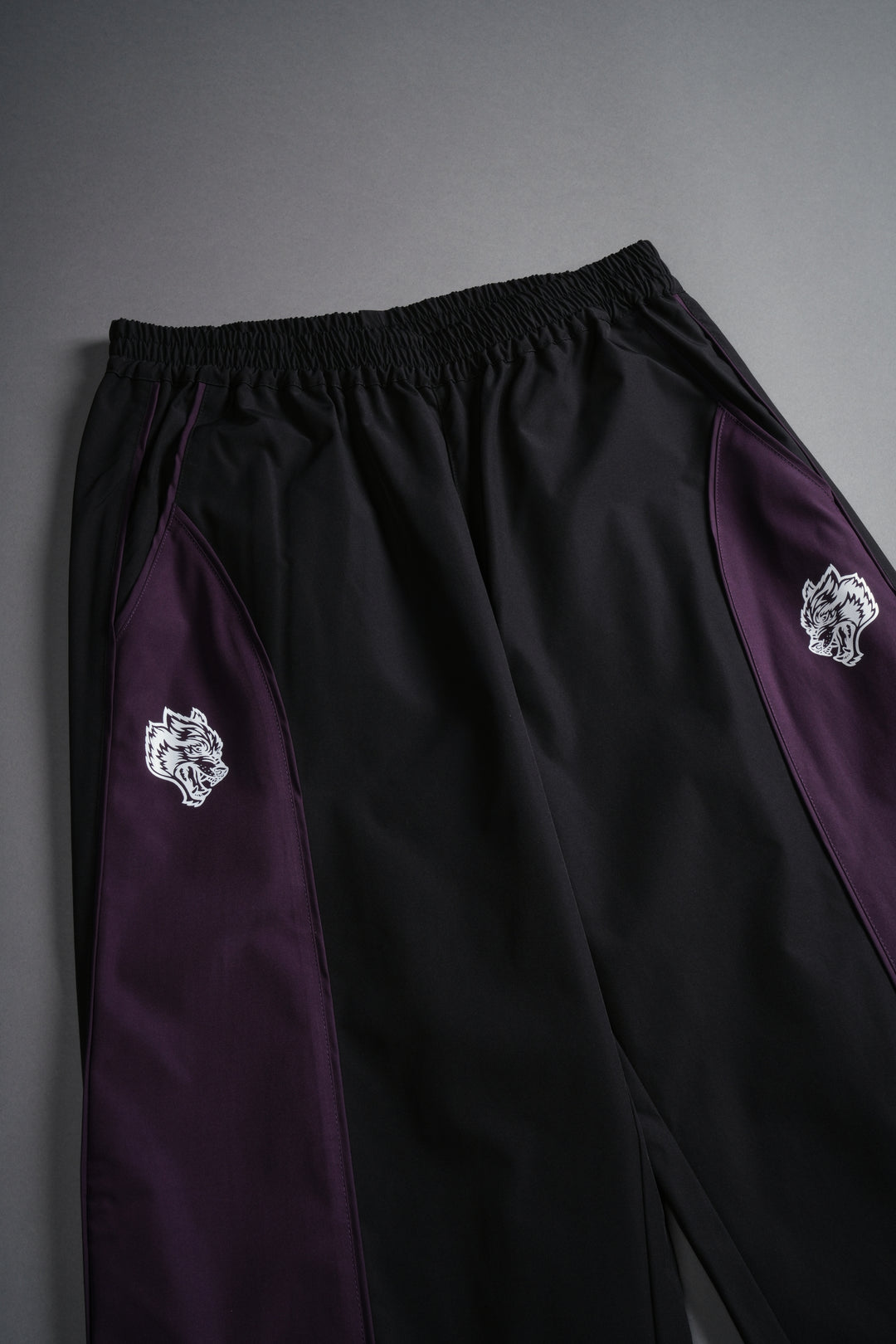 Dual Wolf Men's Quinn Track Pants in Black/Phantom Purple