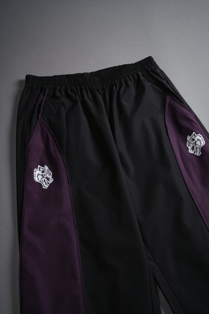 Dual Wolf Men's Quinn Track Pants in Black/Phantom Purple
