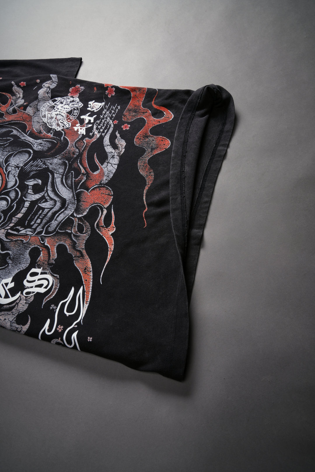 Oni Flames "Side By Side" Oversized Tee in Black