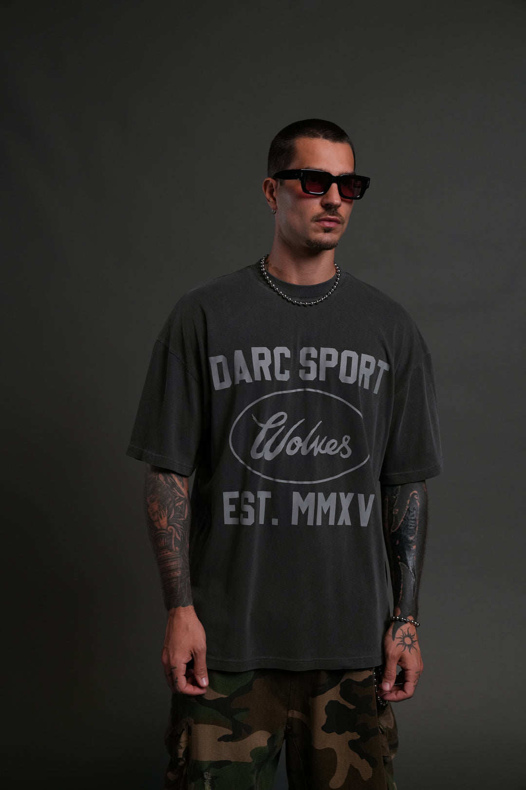 Darc Sport MMXV "Premium" Oversized Tee in Wolf Gray