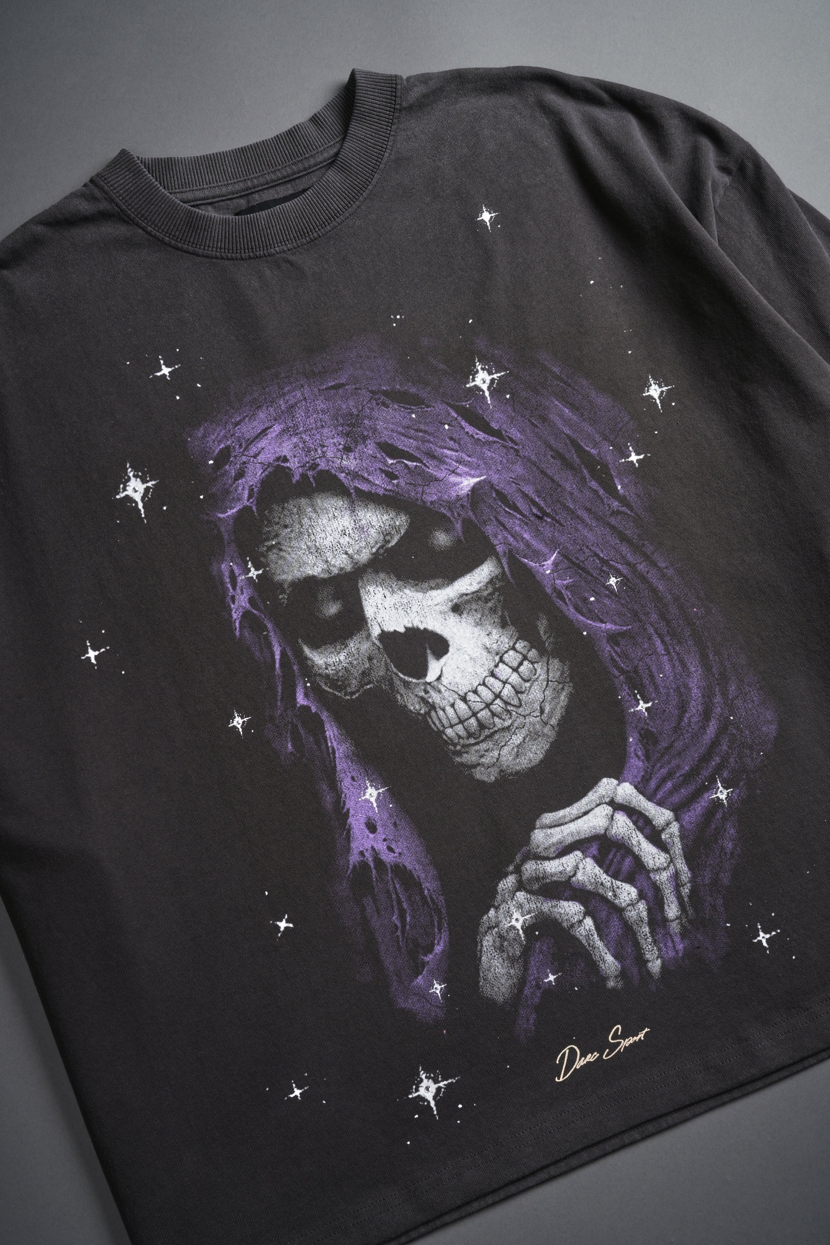 Grim Future Grunge "Box Cut" Tee in Wolf Gray