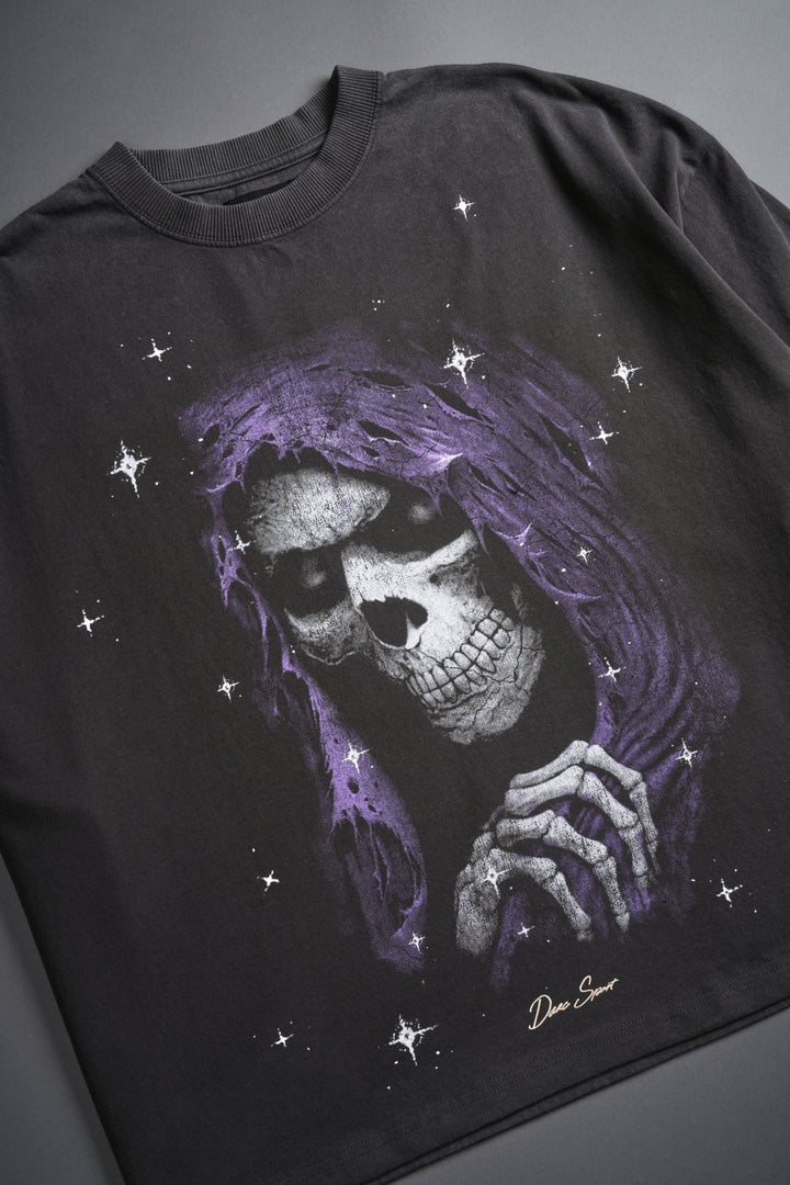 Grim Future Grunge "Box Cut" Tee in Wolf Gray