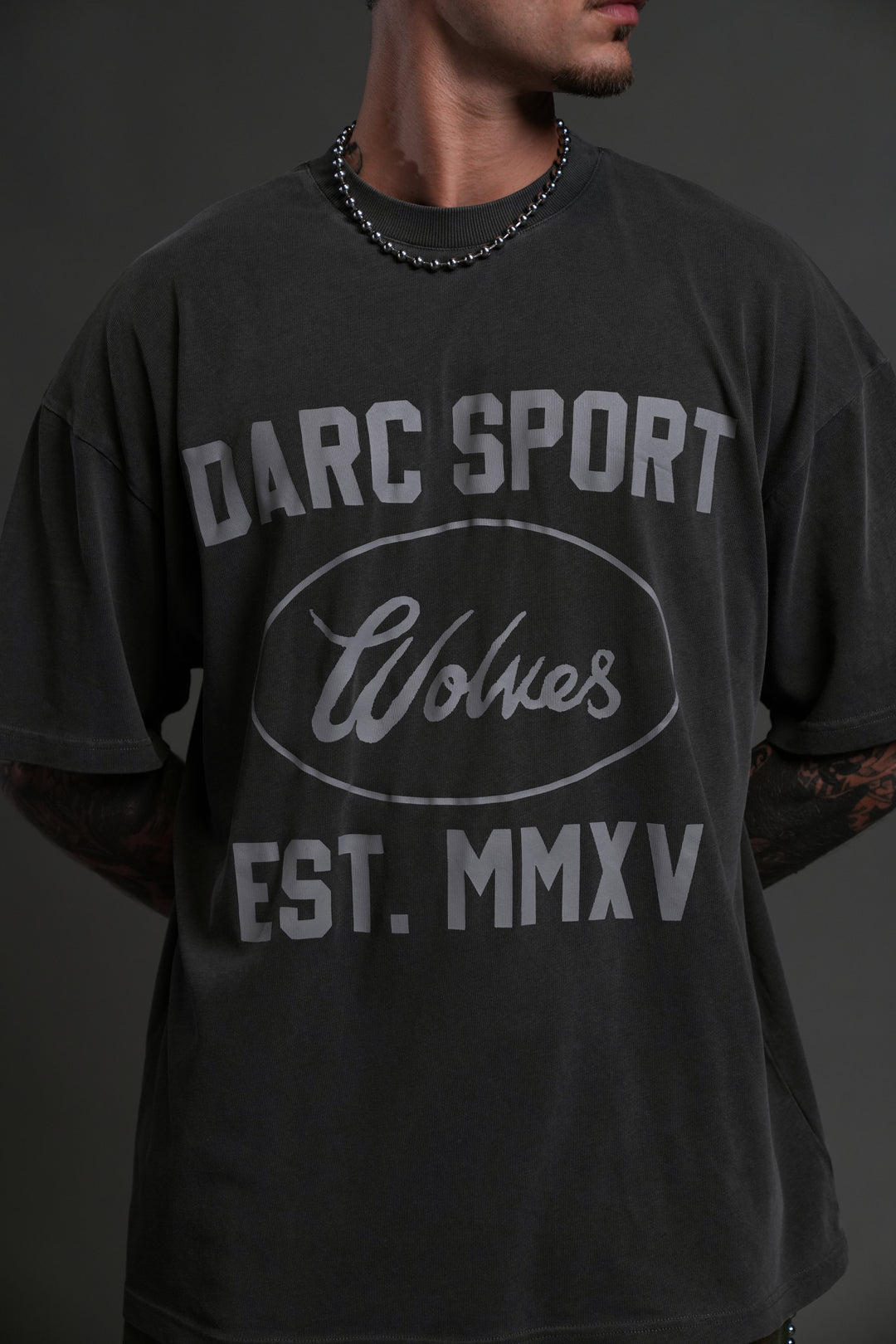 Darc Sport MMXV "Premium" Oversized Tee in Wolf Gray