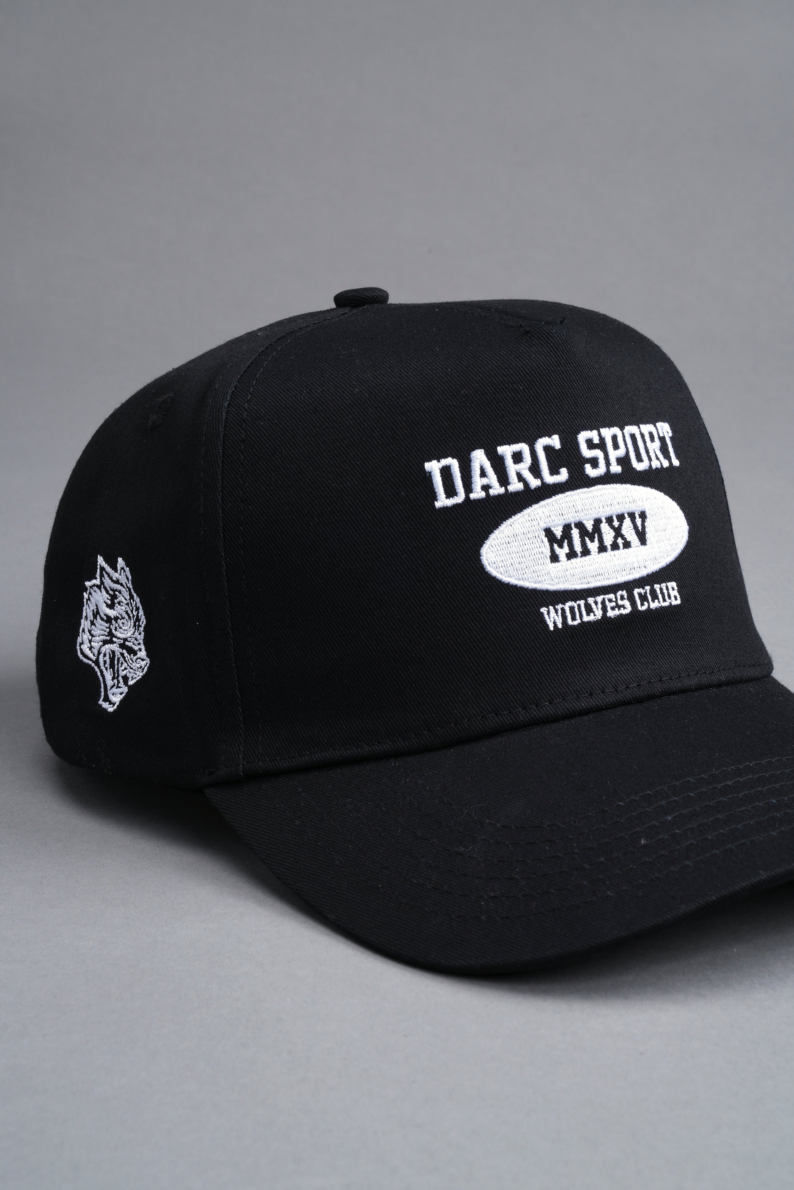 Gridiron 5 Panel Hat in Black