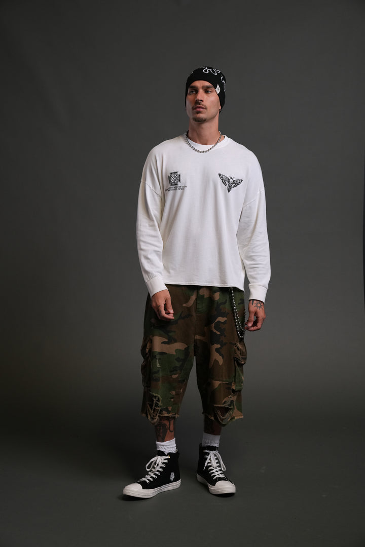 Wolves Tale "Box Cut" L/S Tee in Cream