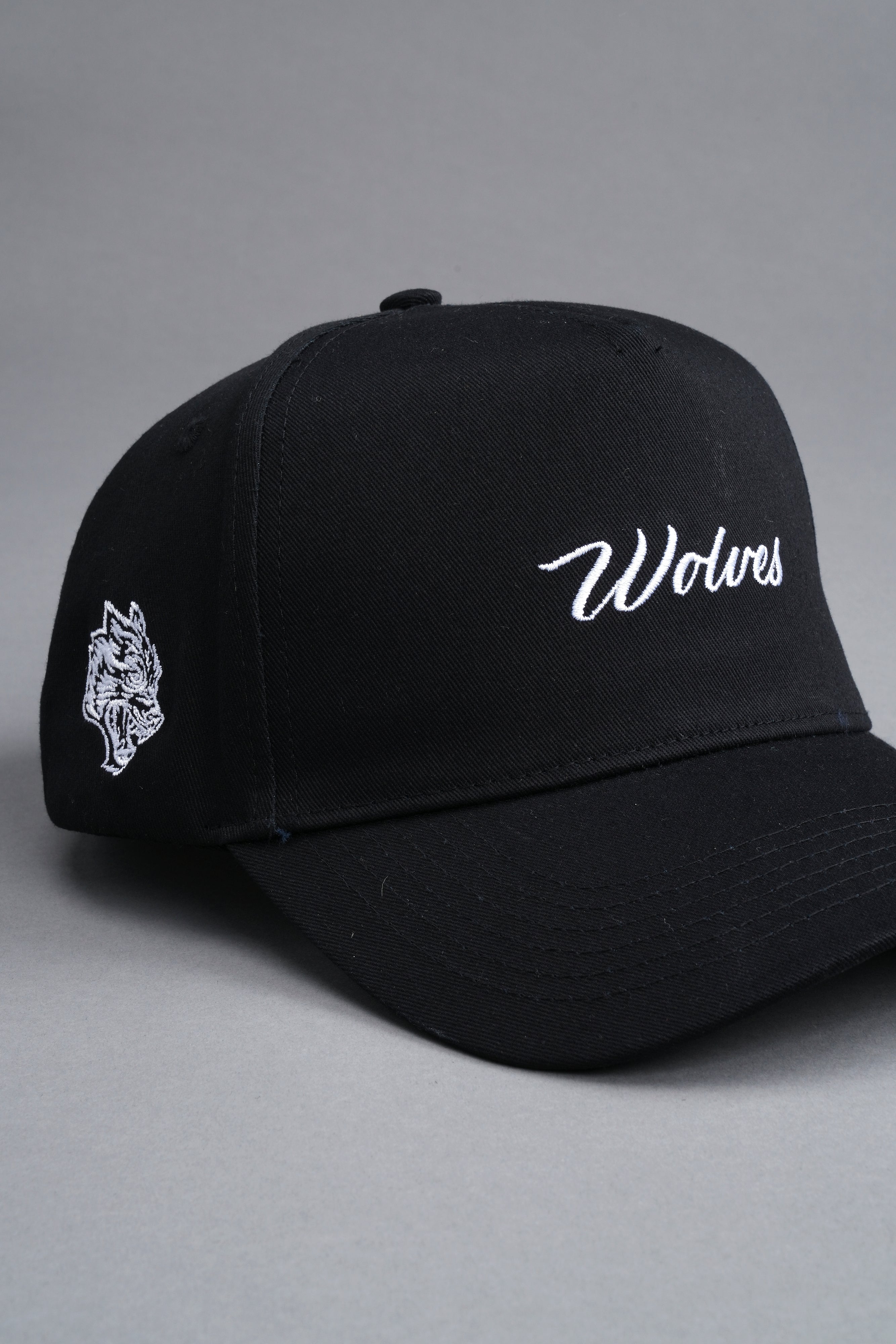 Wolves Cursive 5 Panel Hat in Black – DarcSport