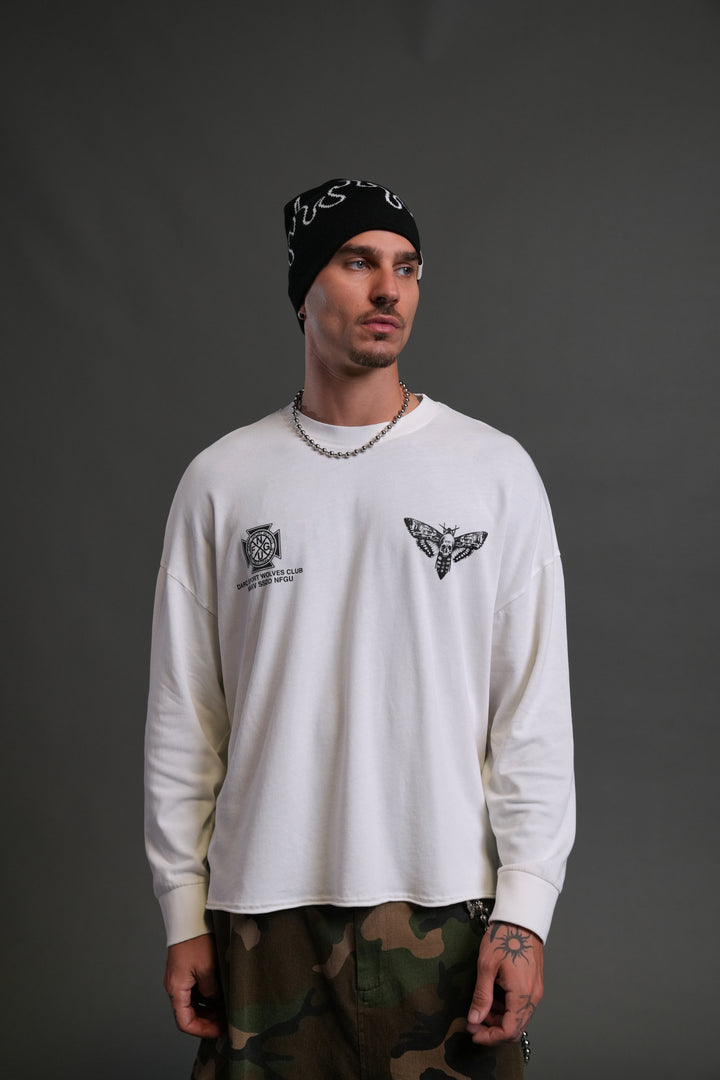 Wolves Tale "Box Cut" L/S Tee in Cream
