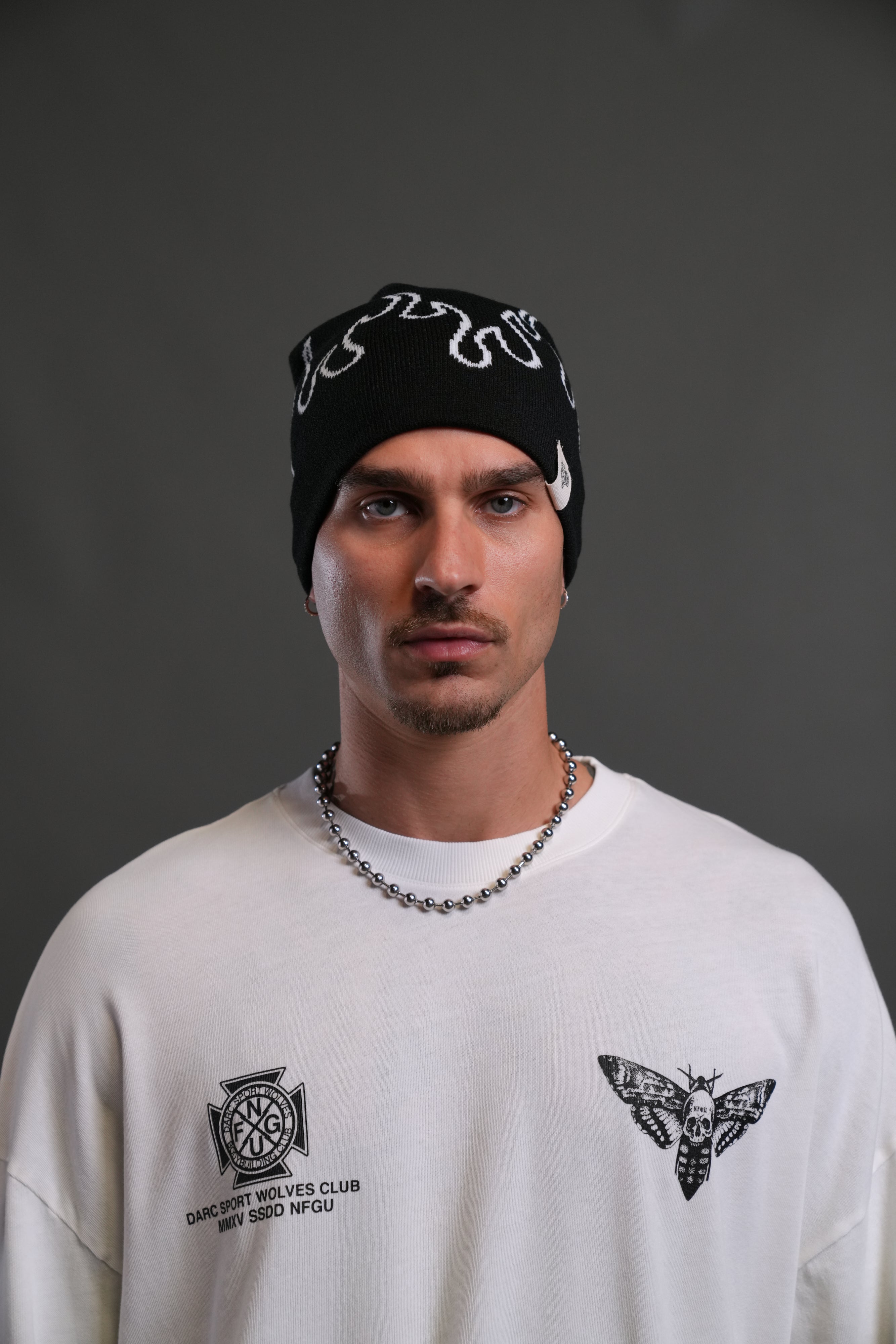 Eternal Flame Cap Beanie in Black
