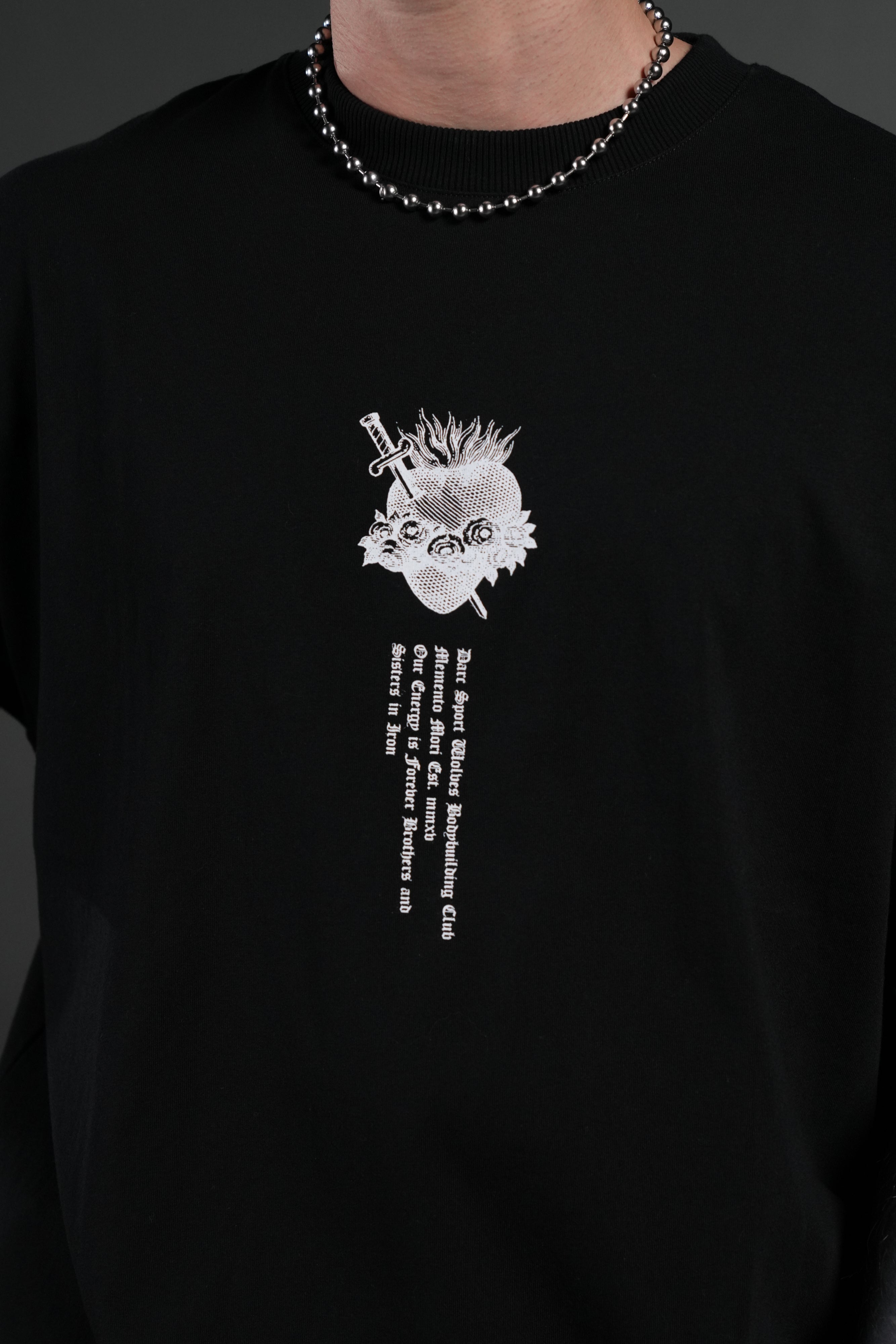 Sin Again Unisex Grunge Tee in Black